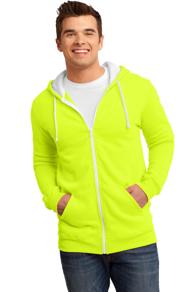 District The Concert Fleece Full-Zip Hoodie - Neon Yellow