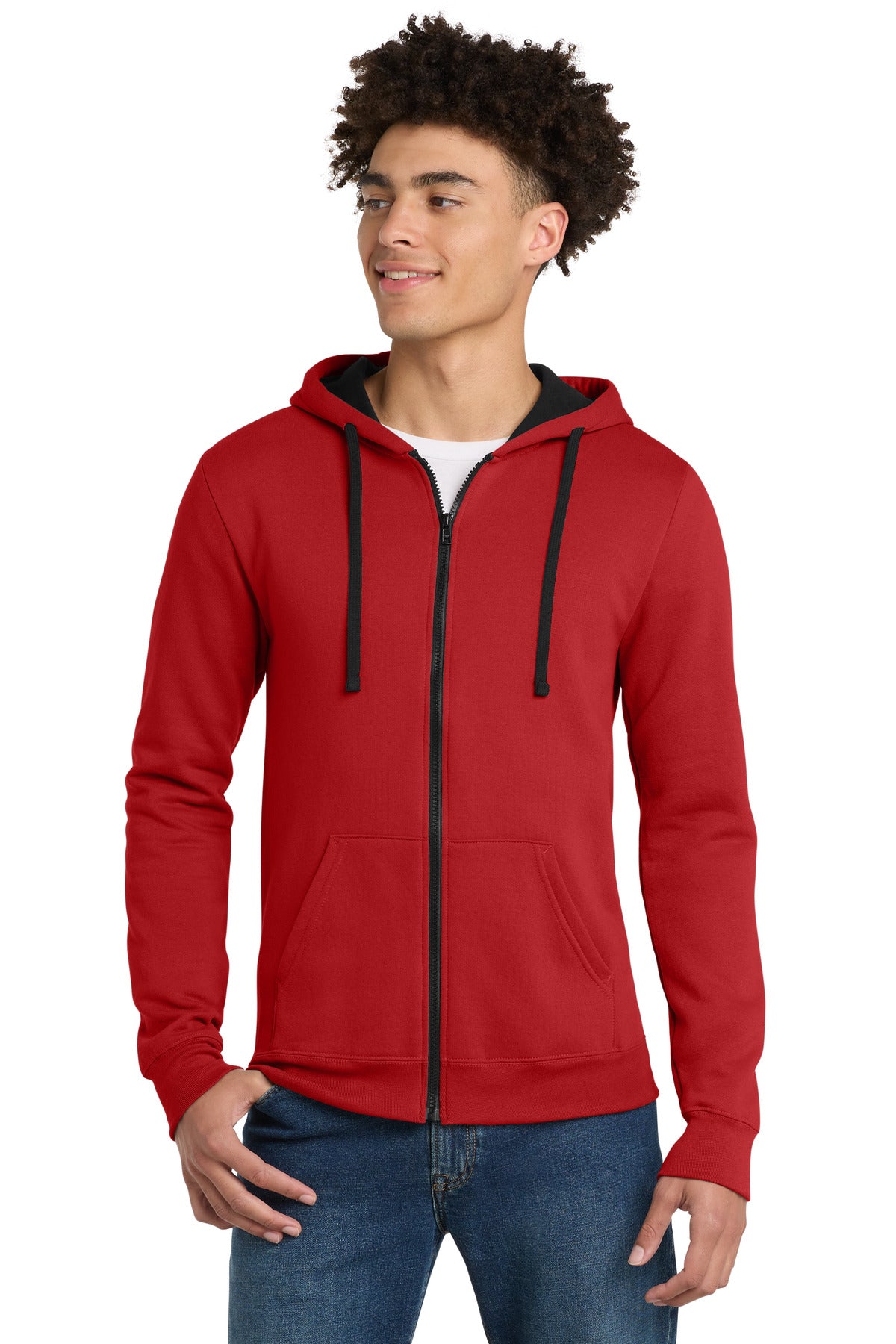 District The Concert Fleece Full-Zip Hoodie - New Red