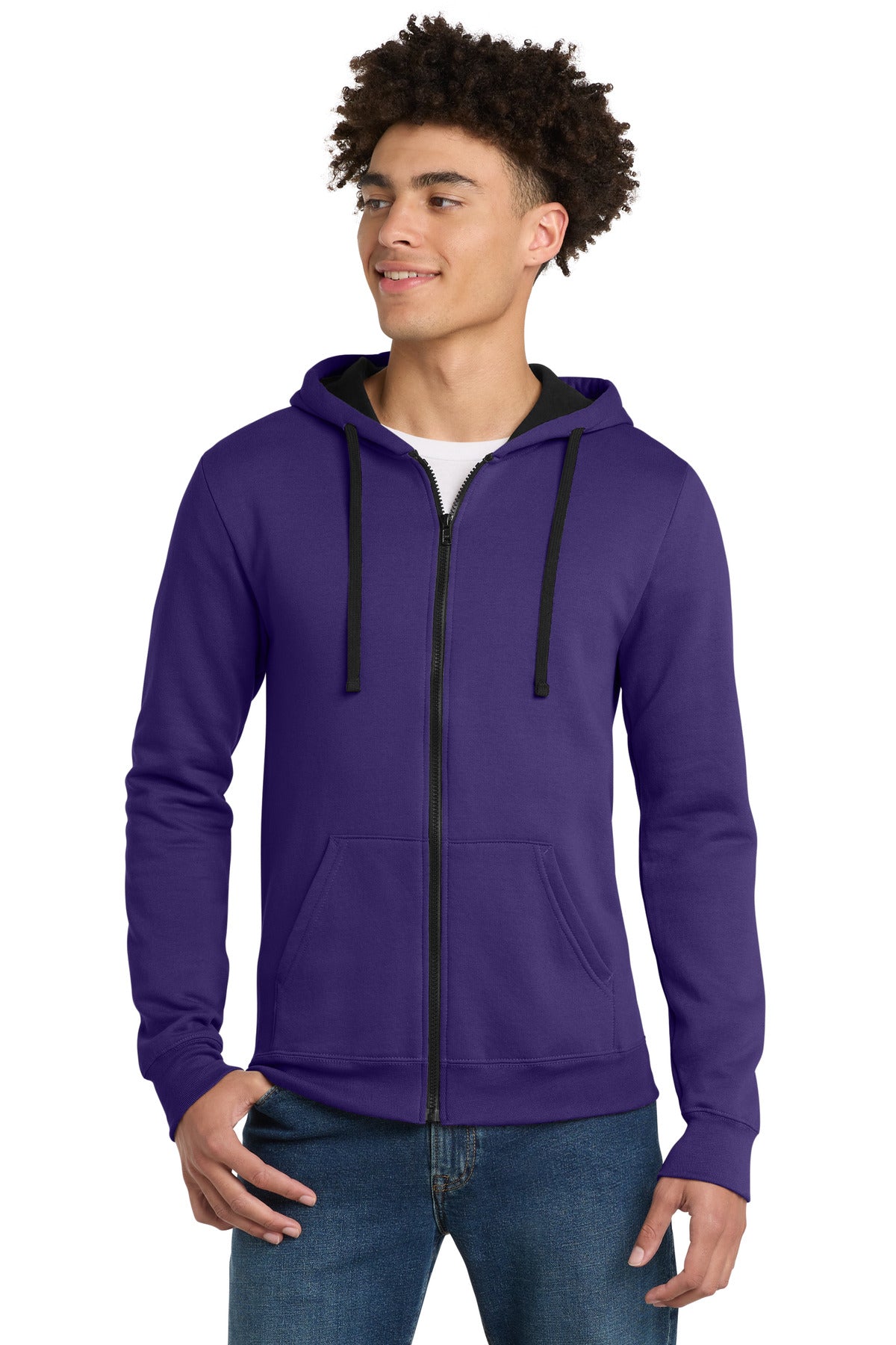 District The Concert Fleece Full-Zip Hoodie - Purple