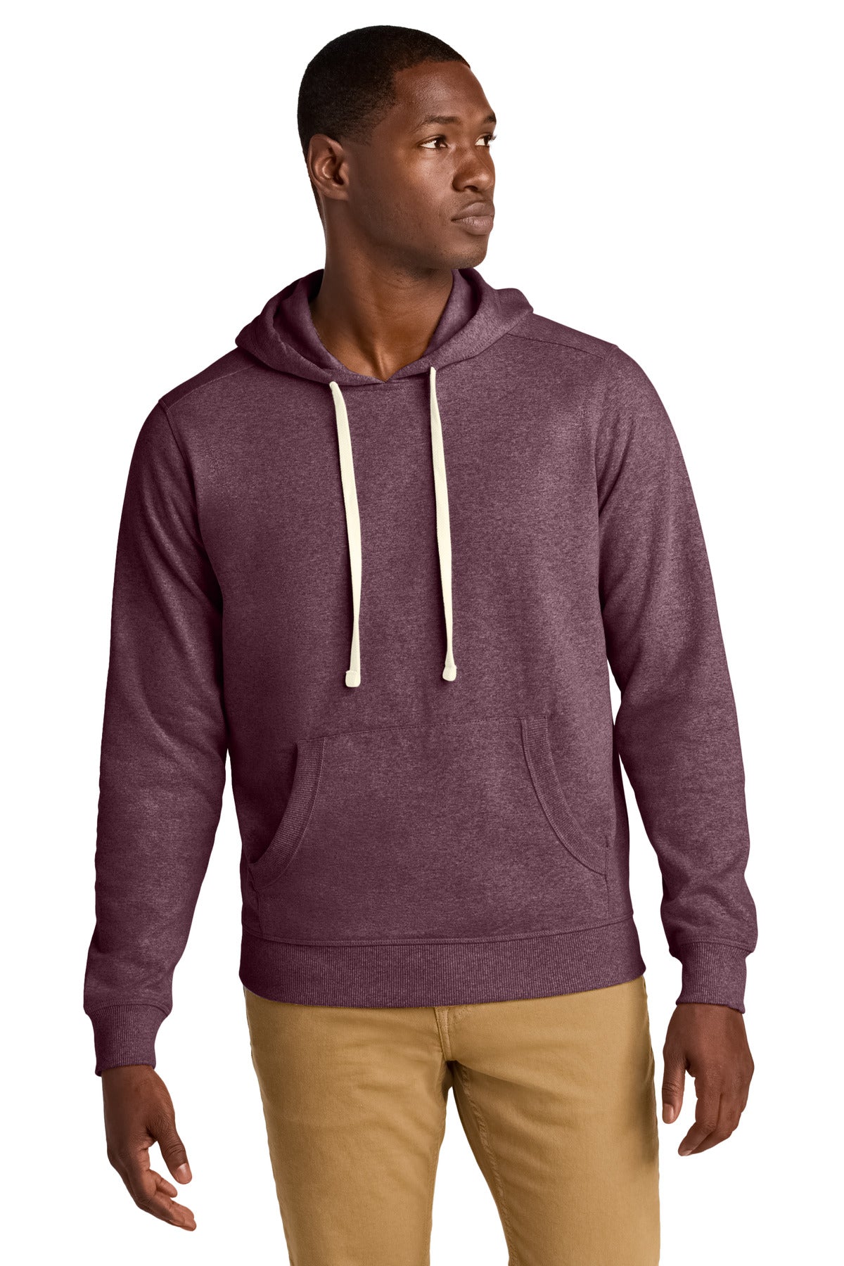 District Re-FleeceHoodie - Maroon Heather