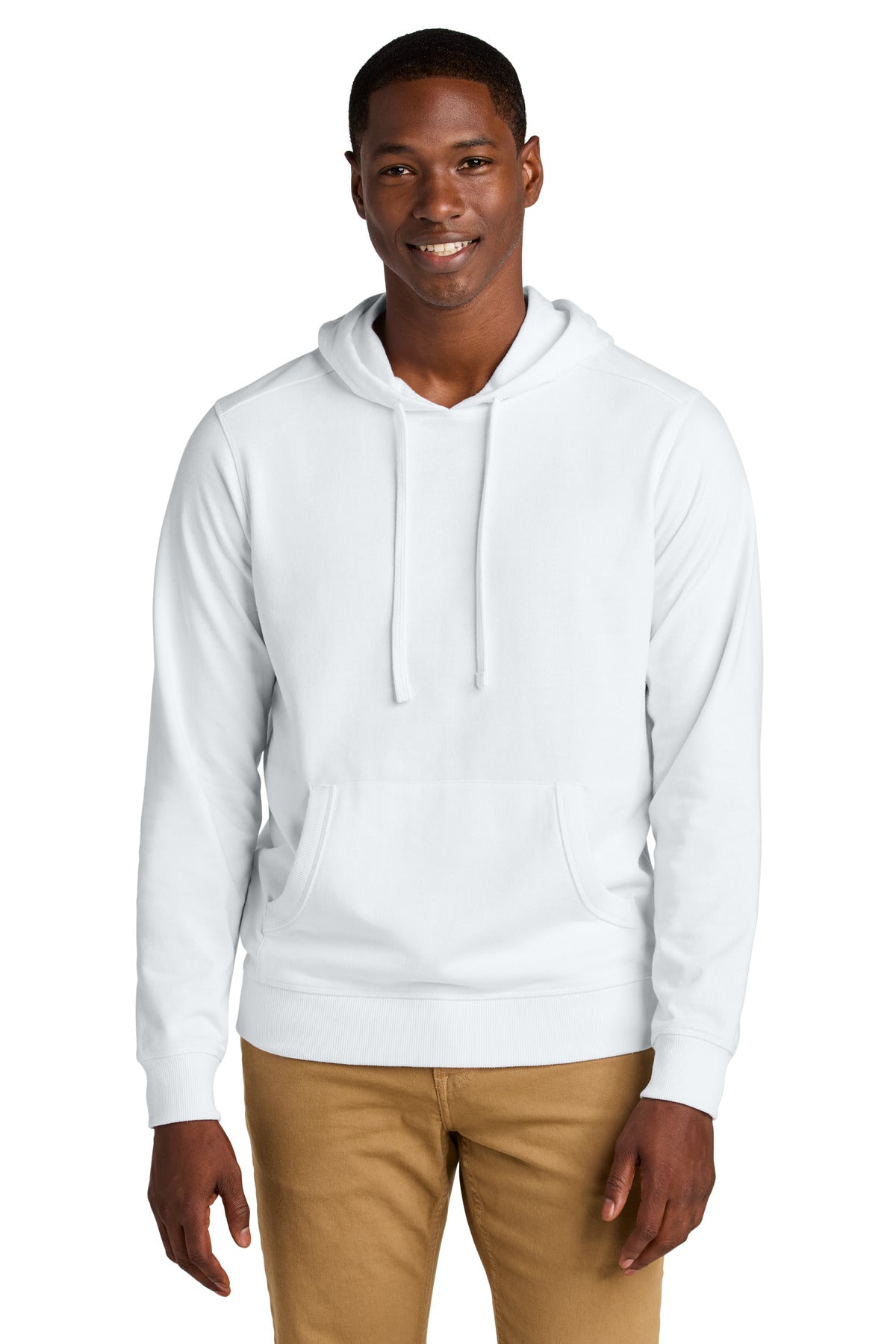 District Re-FleeceHoodie - White