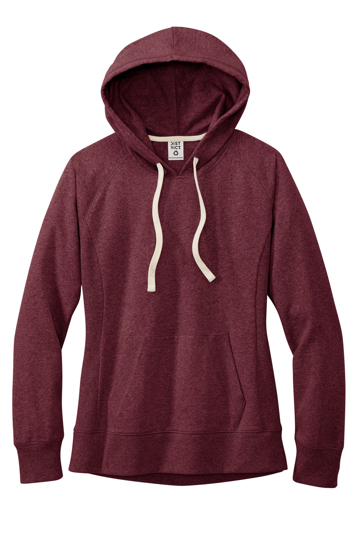 District Women's Re-Fleece Hoodie - Maroon Heather