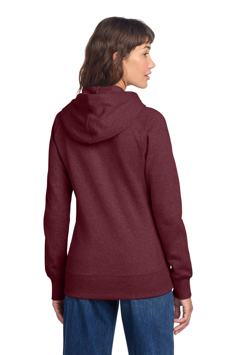 District Women's Re-Fleece Hoodie - Maroon Heather