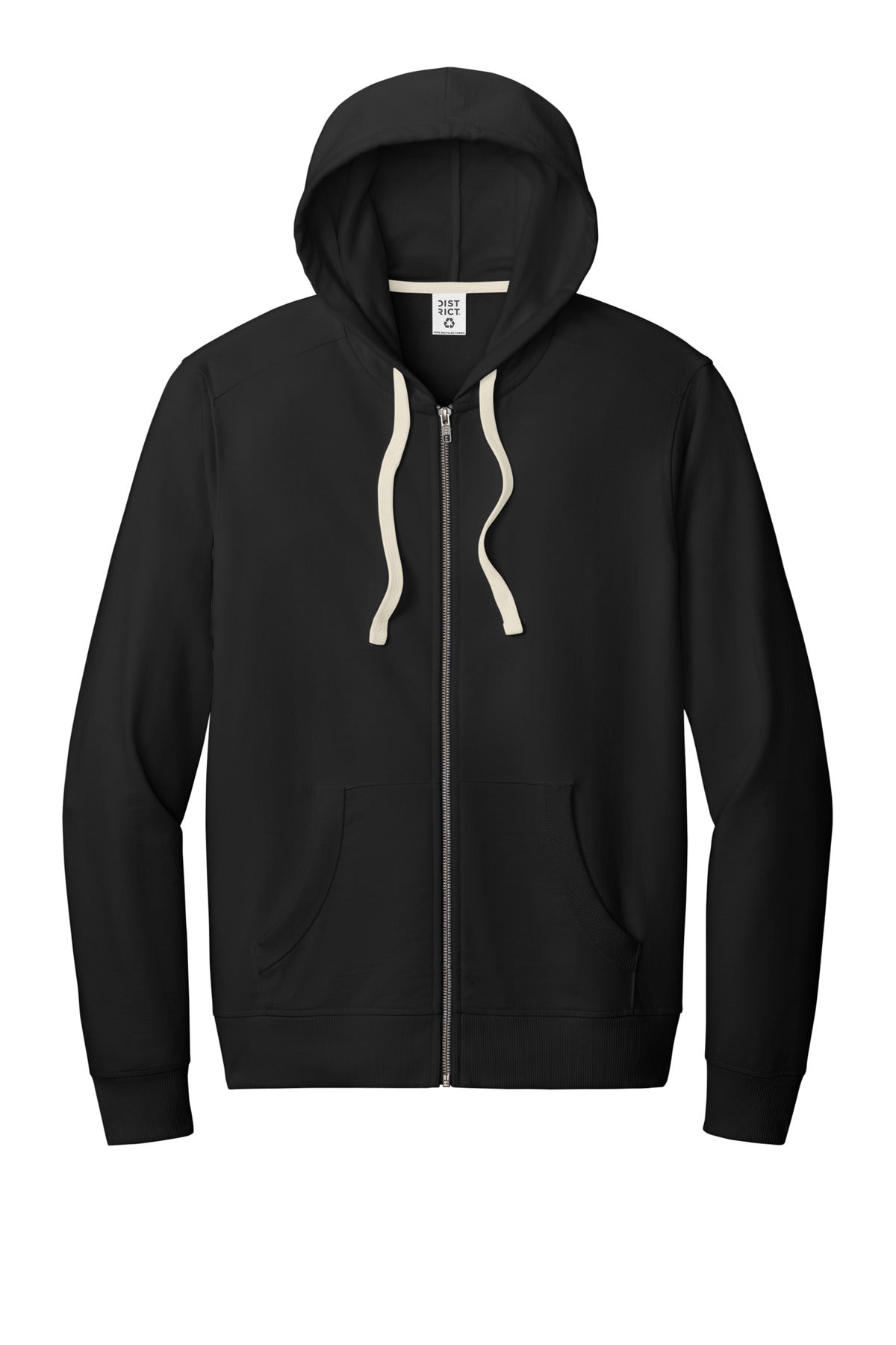 District Re-FleeceFull-Zip Hoodie - Black