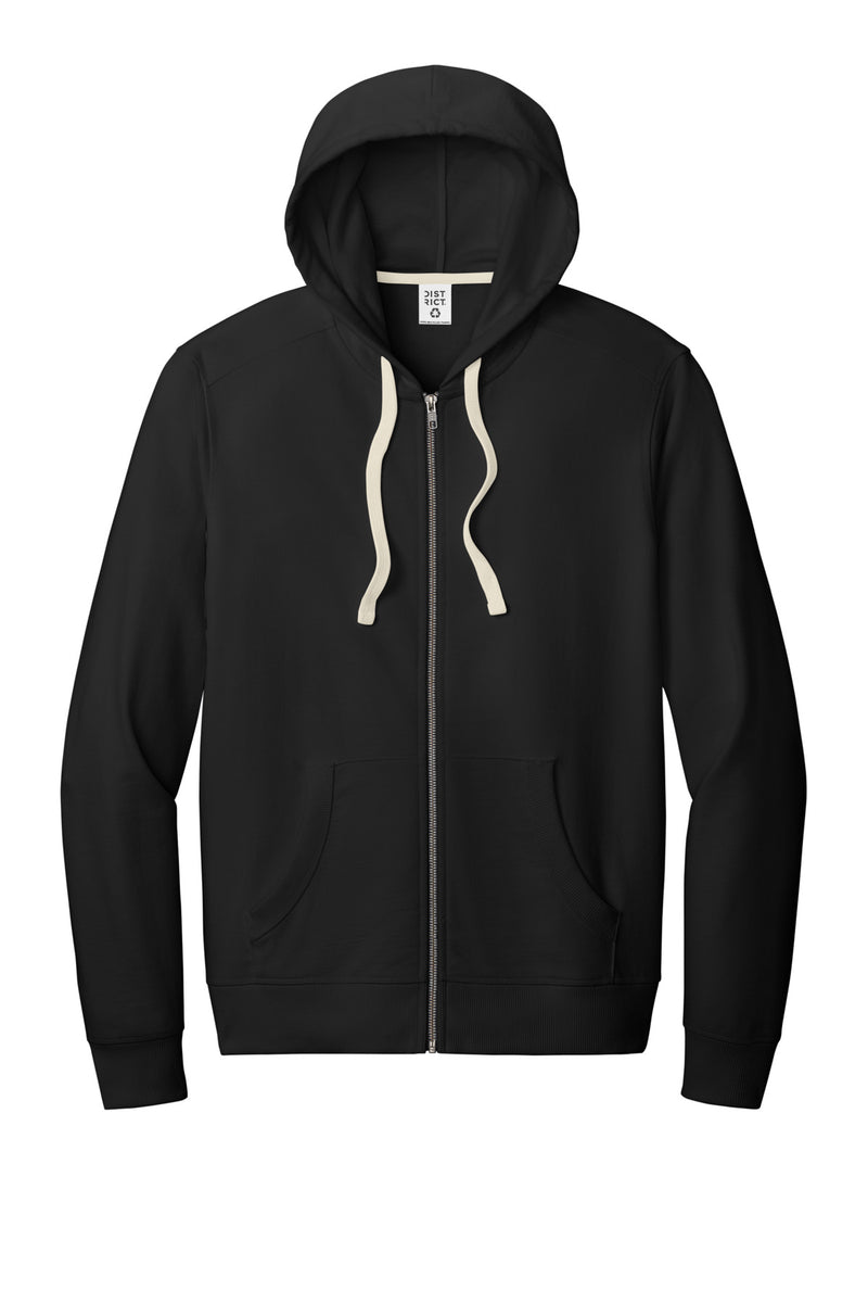 District Re-FleeceFull-Zip Hoodie - Black