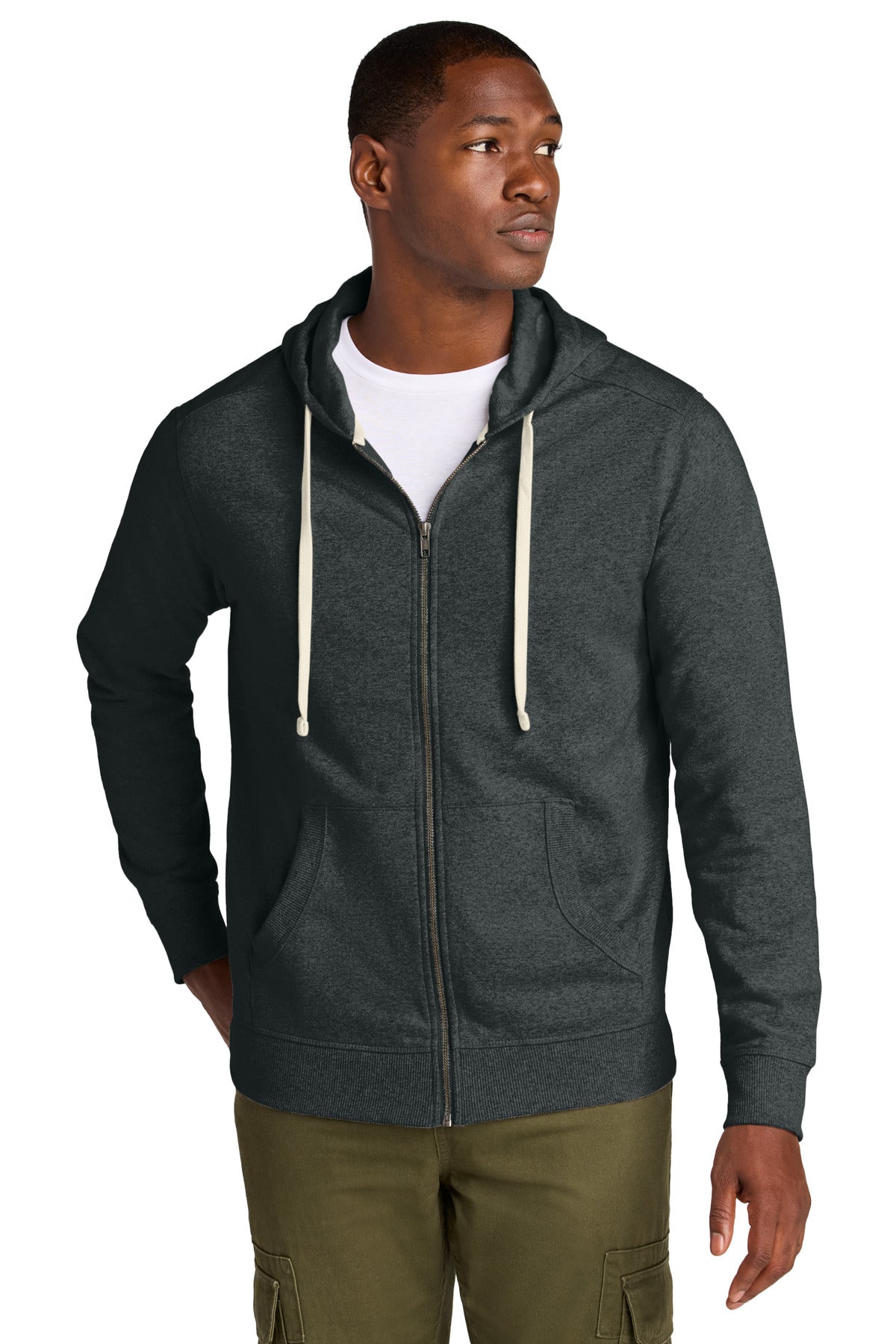 District Re-FleeceFull-Zip Hoodie - Charcoal Heather