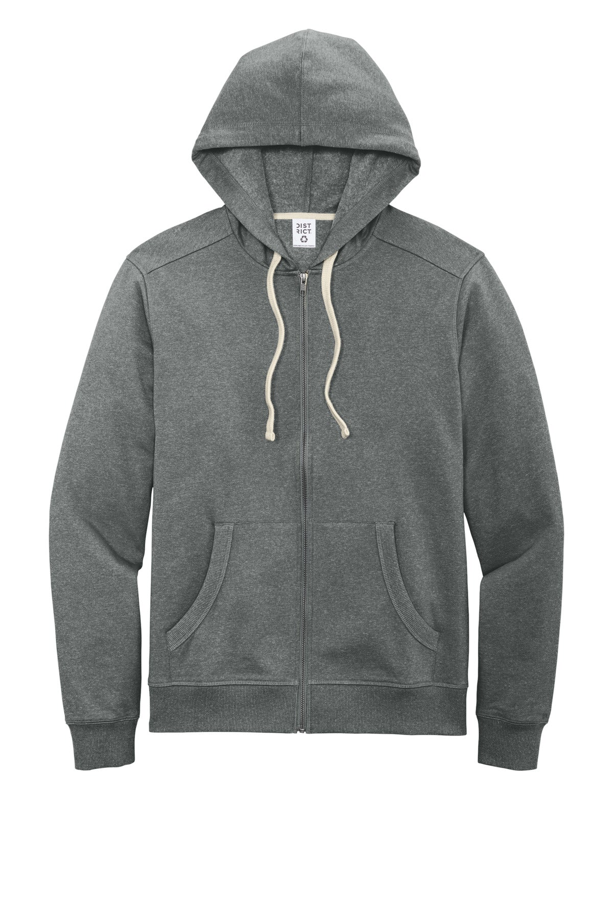 District Re-FleeceFull-Zip Hoodie - Deep Grey Heather