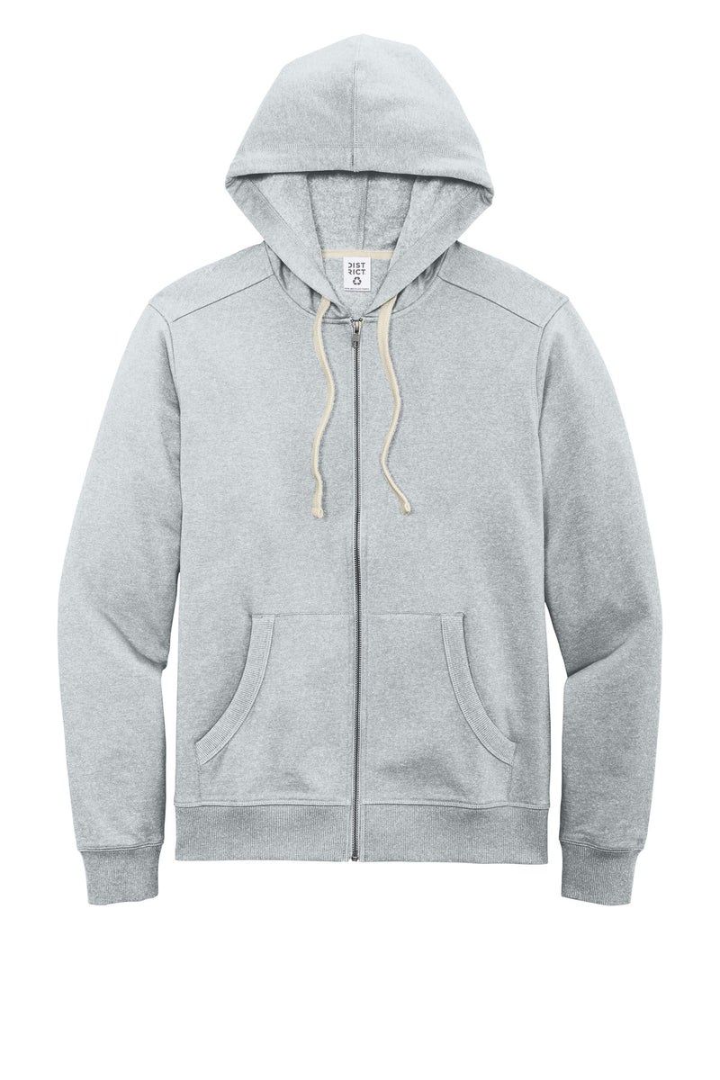 District Re-FleeceFull-Zip Hoodie - Light Heather Grey