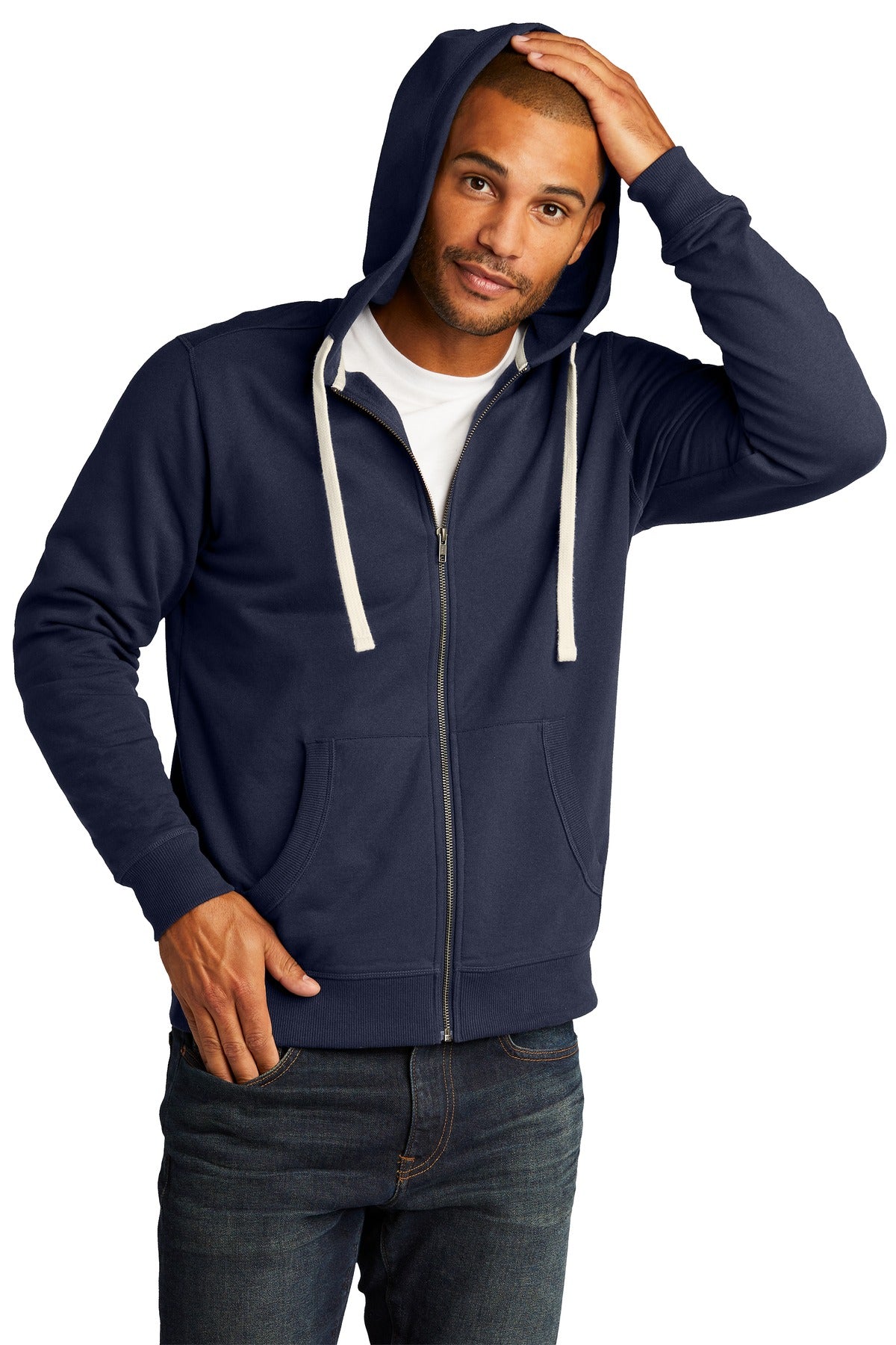 District Re-FleeceFull-Zip Hoodie - True Navy
