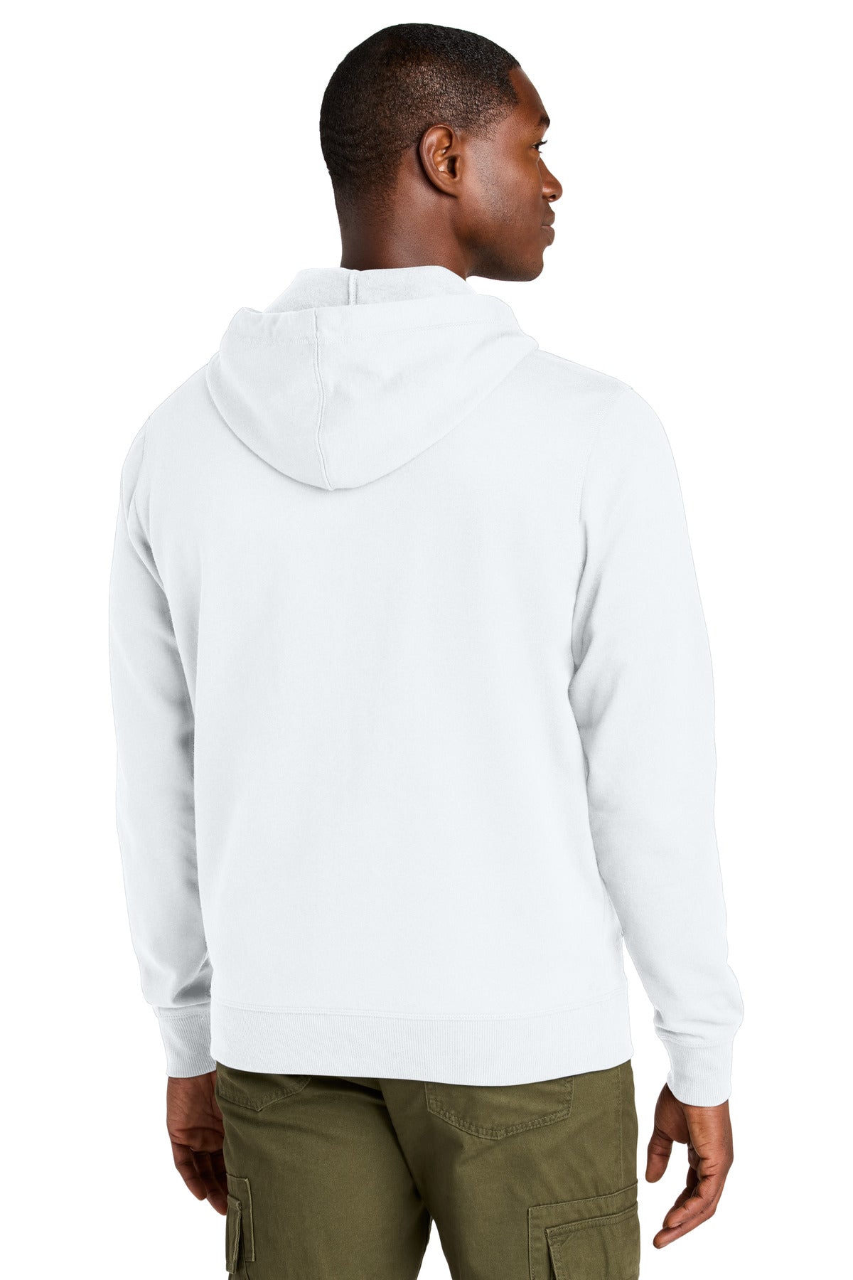District Re-FleeceFull-Zip Hoodie - White