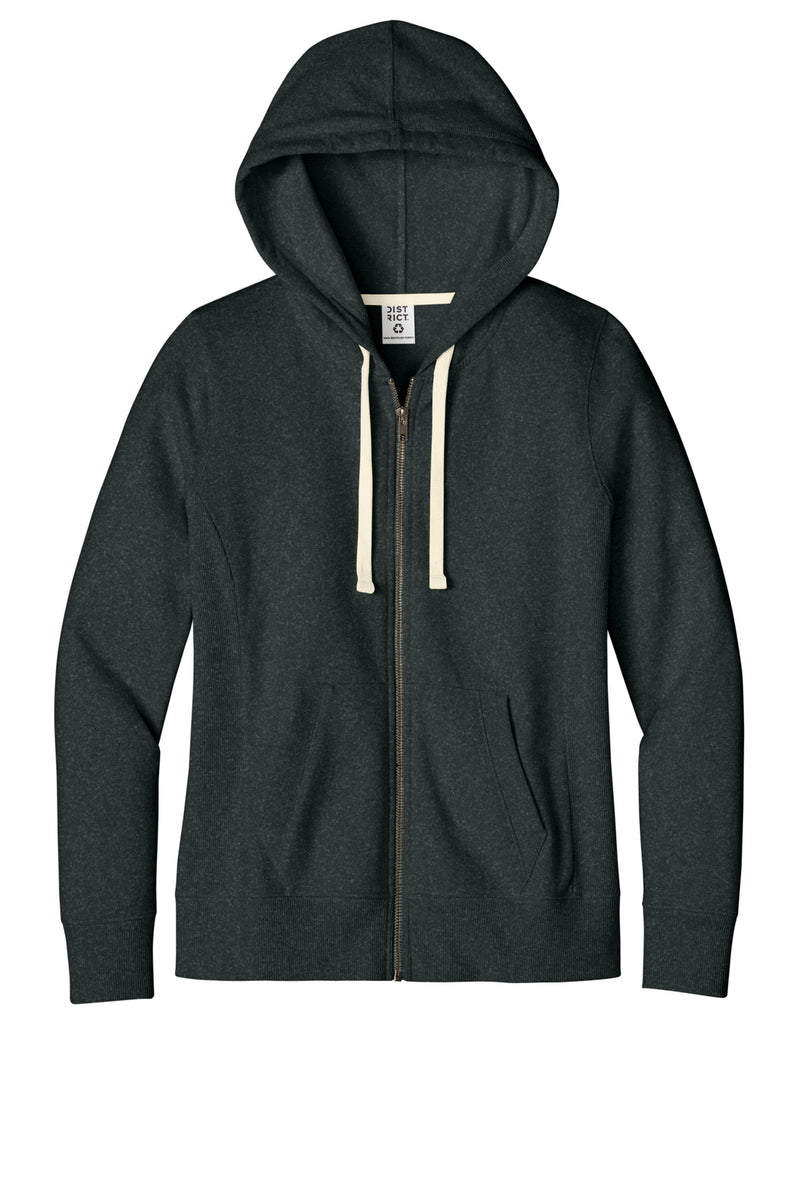 District Women's Re-FleeceFull-Zip Hoodie - Charcoal Heather