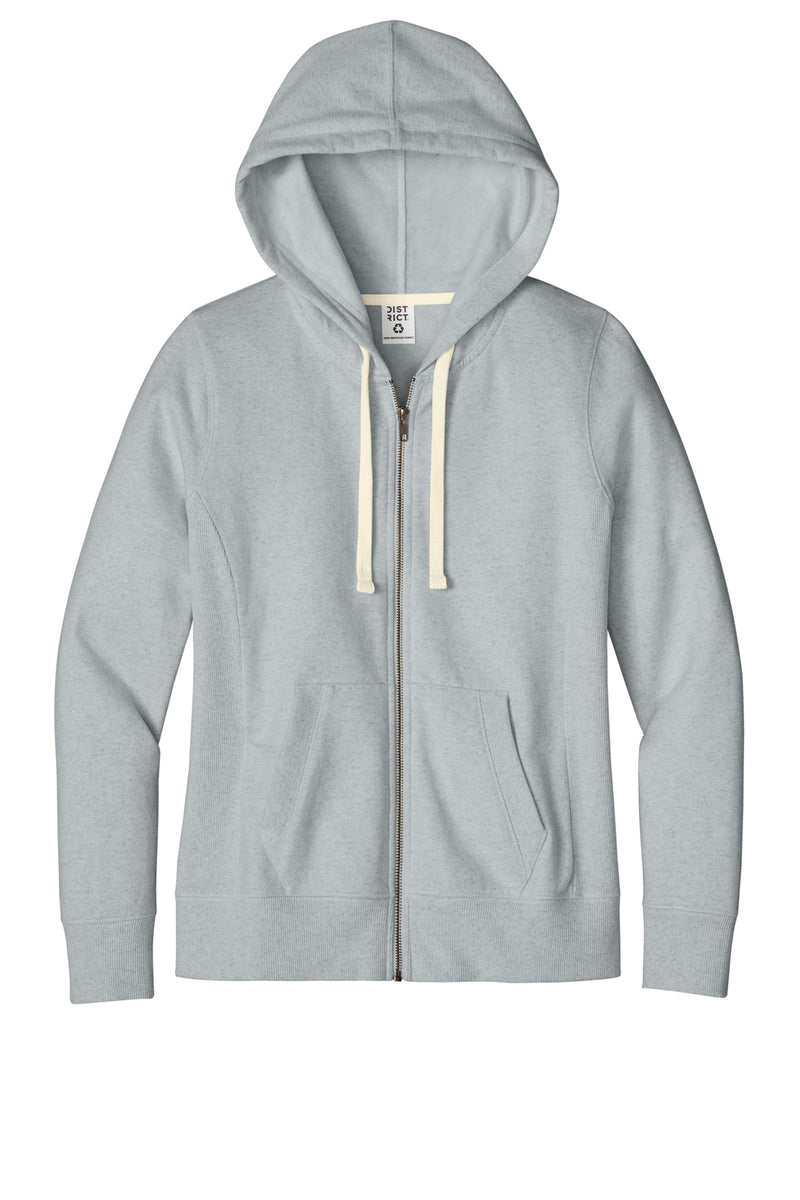District Women's Re-FleeceFull-Zip Hoodie - Light Heather Grey