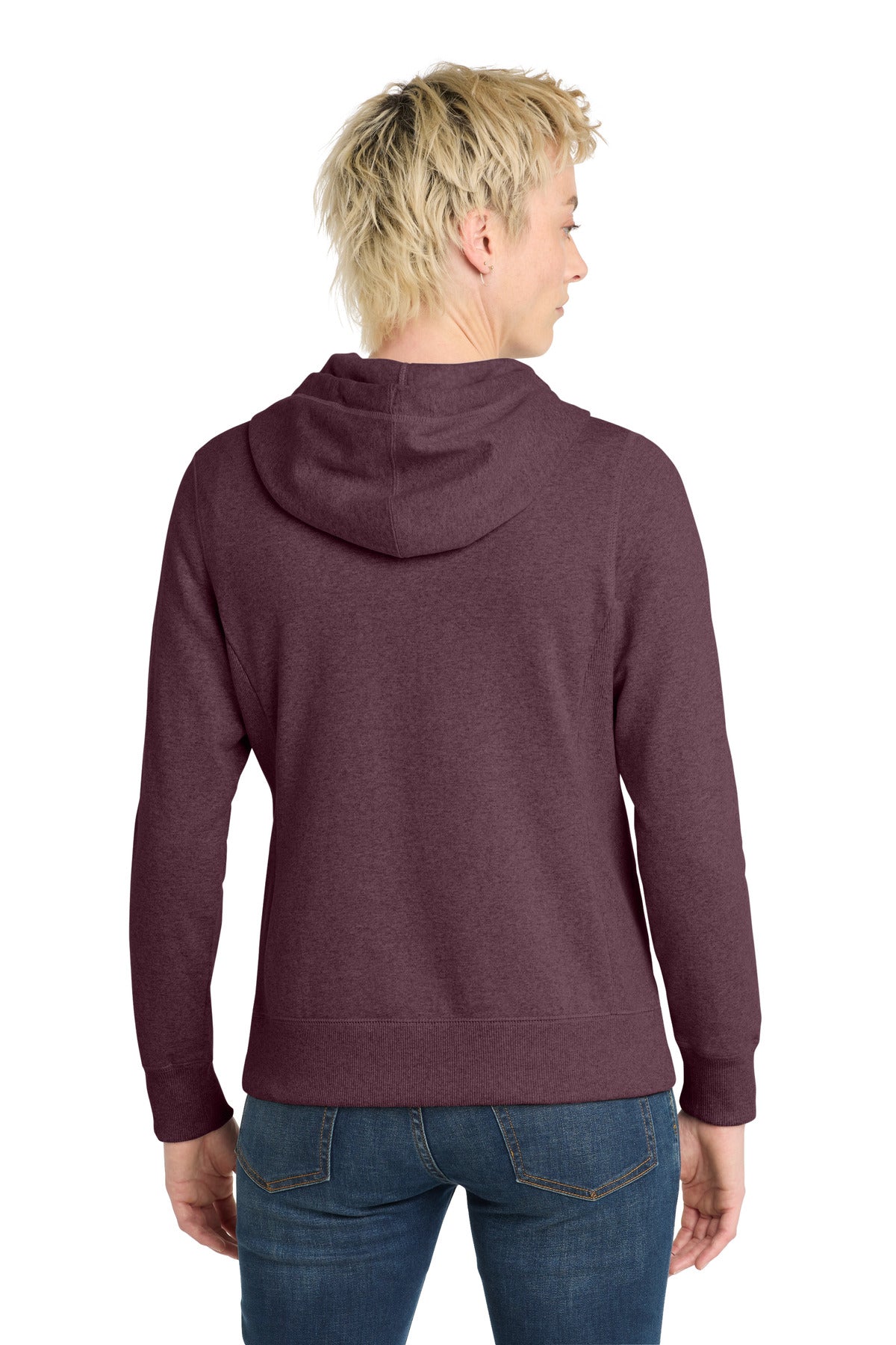 District Women's Re-FleeceFull-Zip Hoodie - Maroon Heather