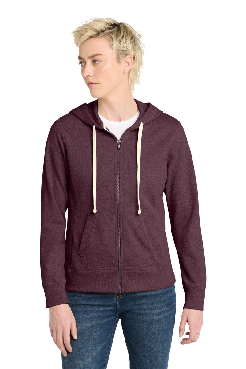 District Women's Re-FleeceFull-Zip Hoodie - Maroon Heather