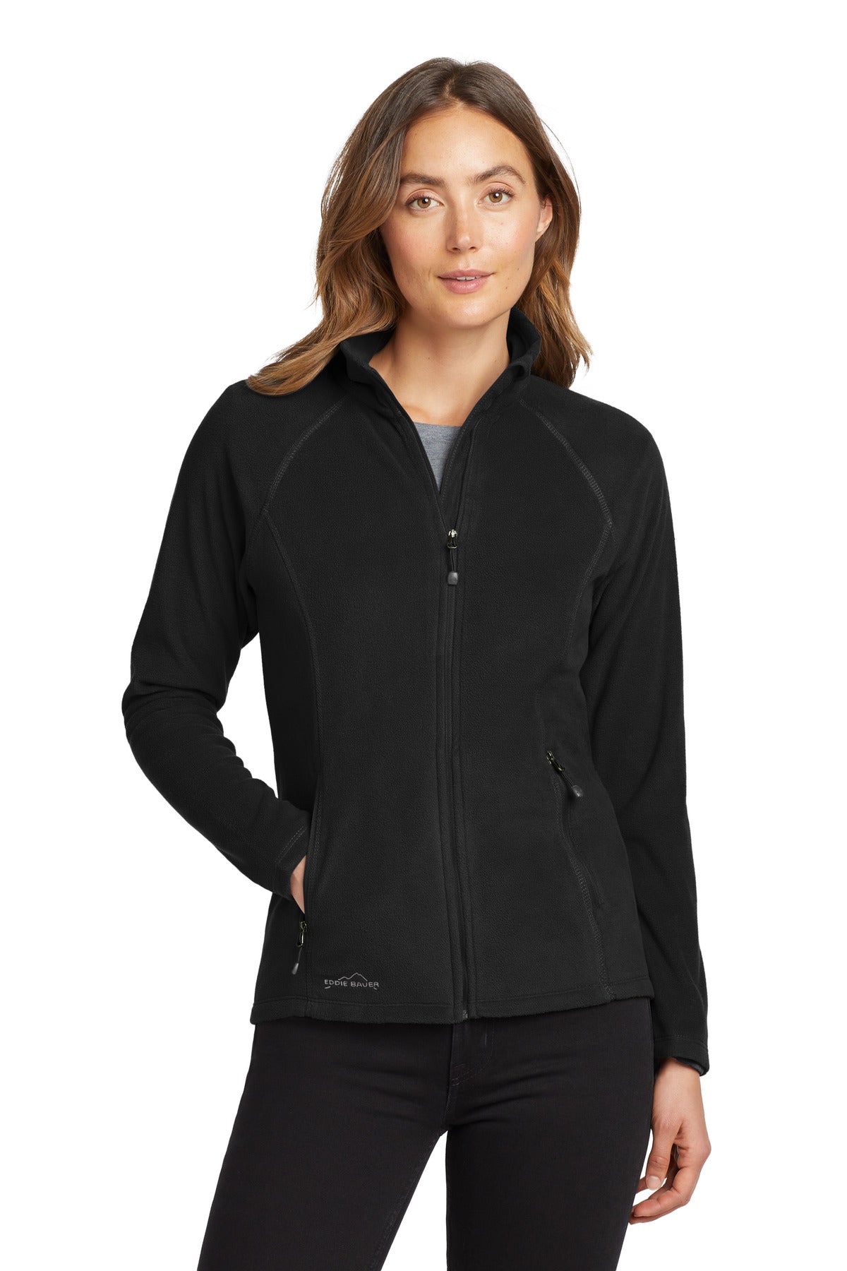 Eddie Bauer Women's Full-Zip Microfleece Jacket - Black