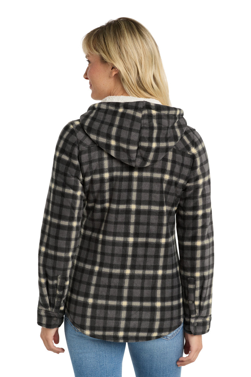 Eddie Bauer Women's Woodland Shirt Jac - Grey Steel/ Bone