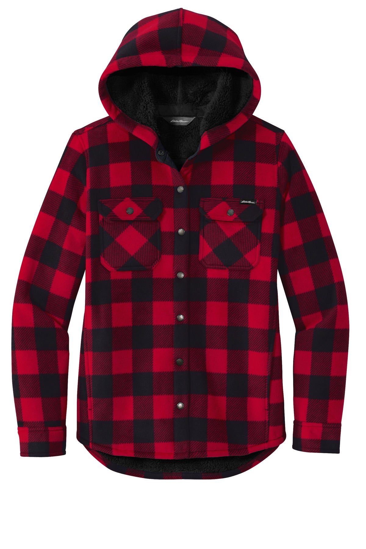 Eddie Bauer Women's Woodland Shirt Jac - Radish/ Black
