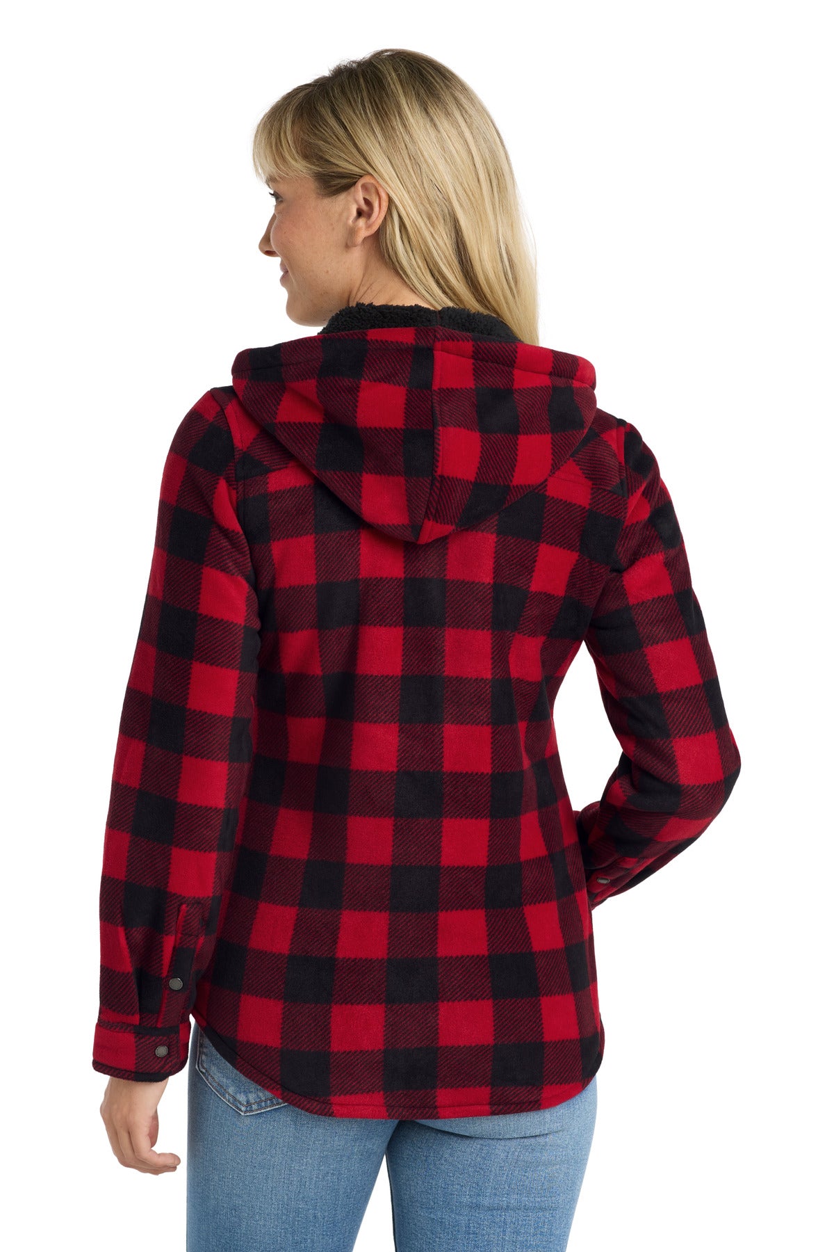 Eddie Bauer Women's Woodland Shirt Jac - Radish/ Black