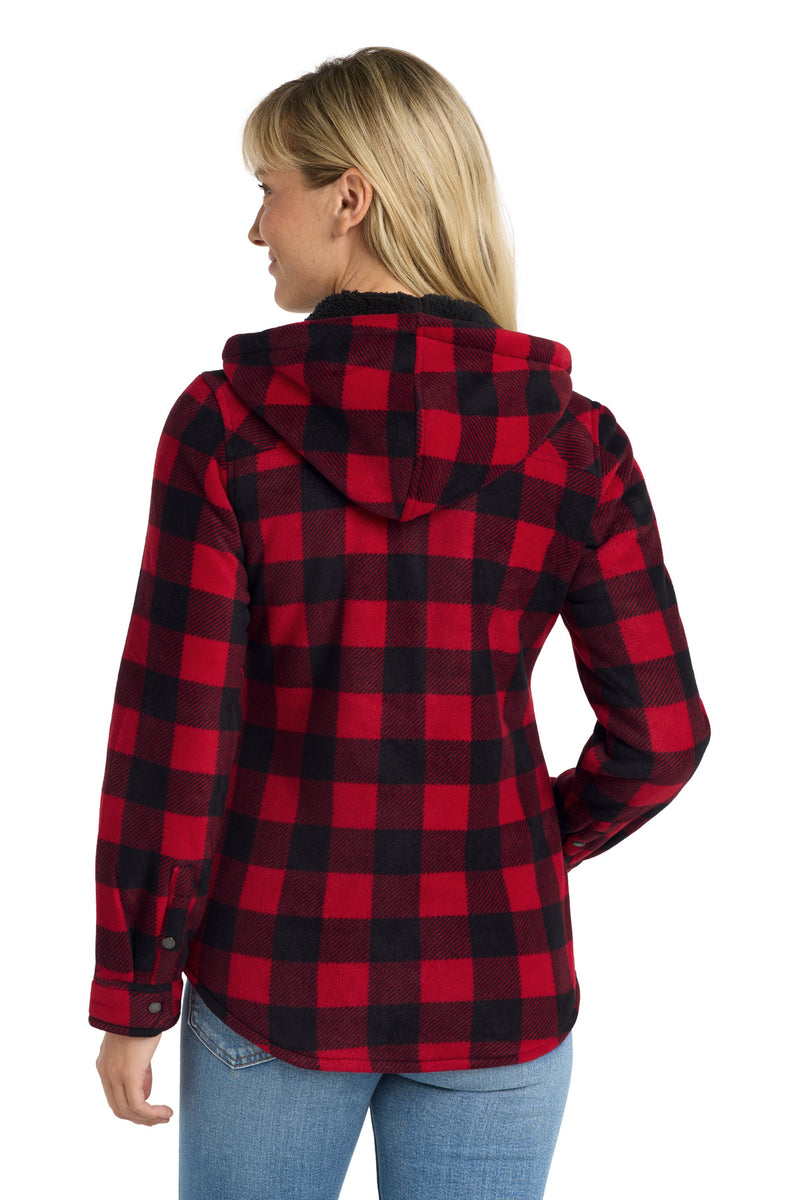 Eddie Bauer Women's Woodland Shirt Jac - Radish/ Black