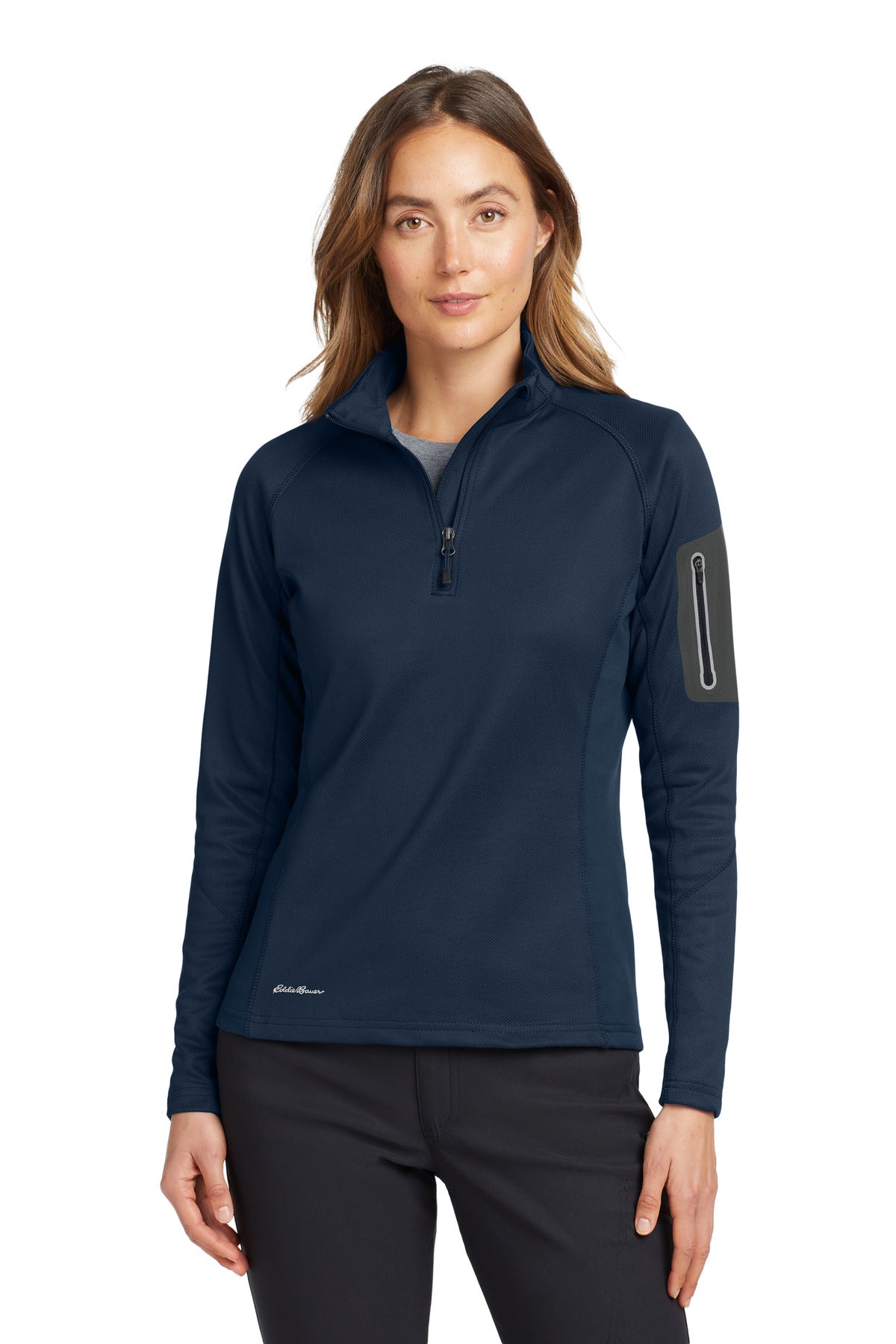 Eddie Bauer Women's 1/2-Zip Performance Fleece - River Blue Navy