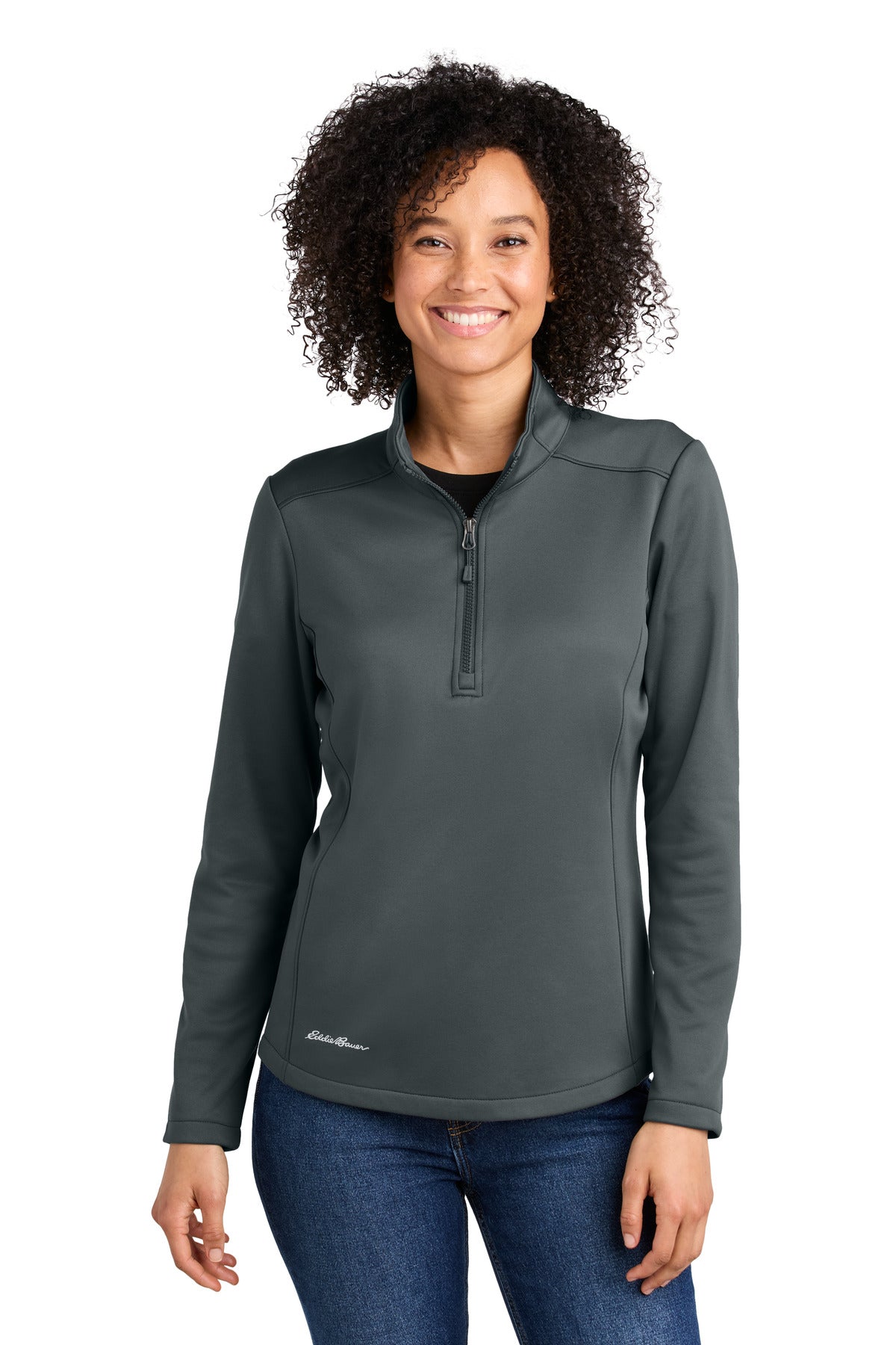 Eddie Bauer Women's Smooth Mid Layer Fleece 1/2-Zip - Iron Gate