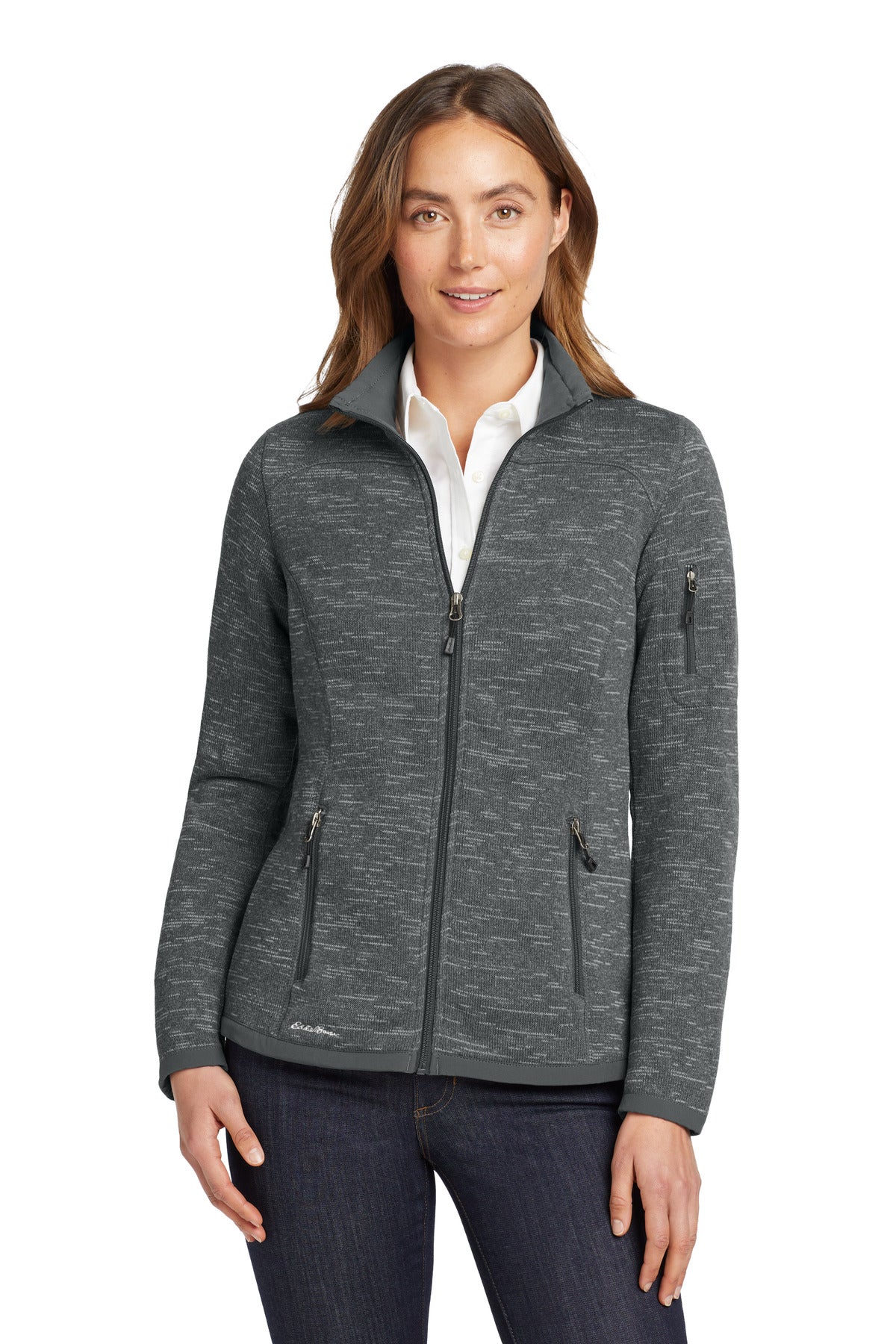 Eddie Bauer  Women's Sweater Fleece Full-Zip - Dark Grey Heather