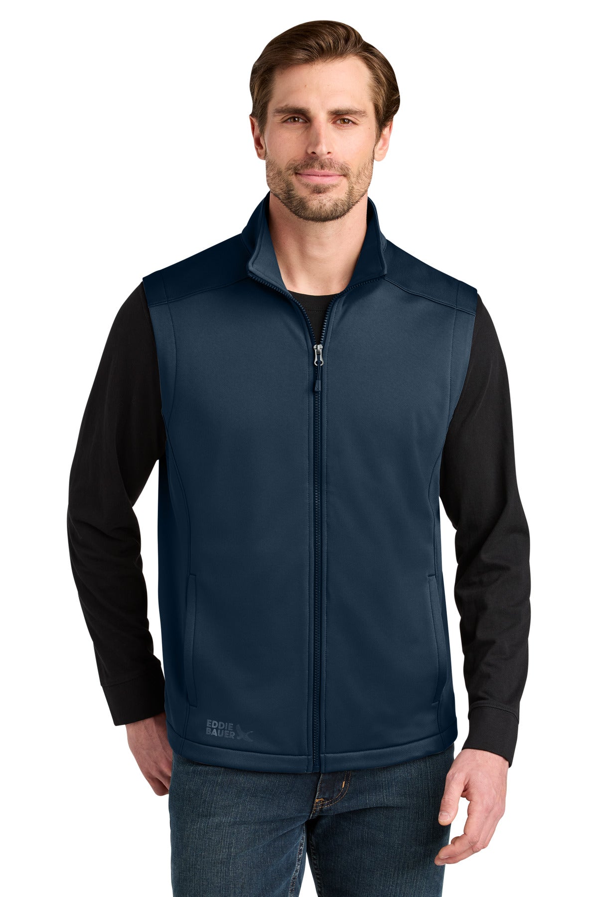 Eddie Bauer Smooth Mid Layer Fleece Vest - River Blue Navy