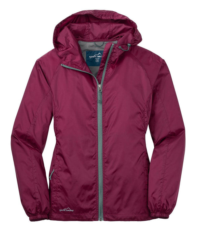 Eddie Bauer Women's Packable Wind Jacket - Black Cherry