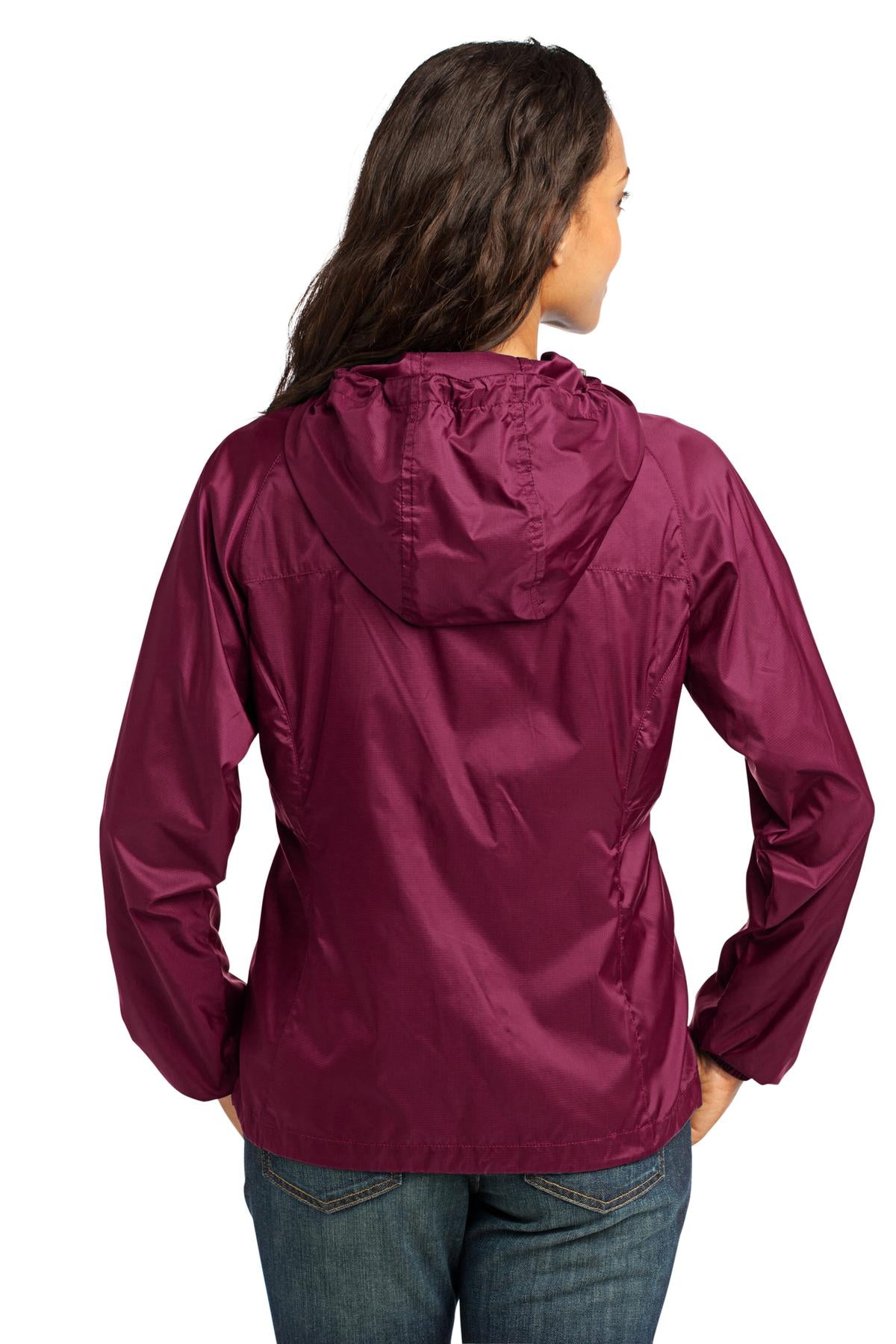 Eddie Bauer Women's Packable Wind Jacket - Black Cherry