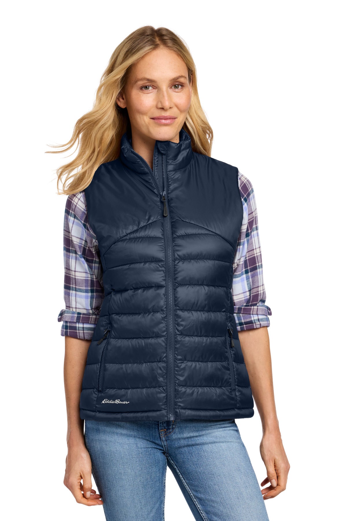 Eddie Bauer Women's Quilted Vest - River Blue Navy