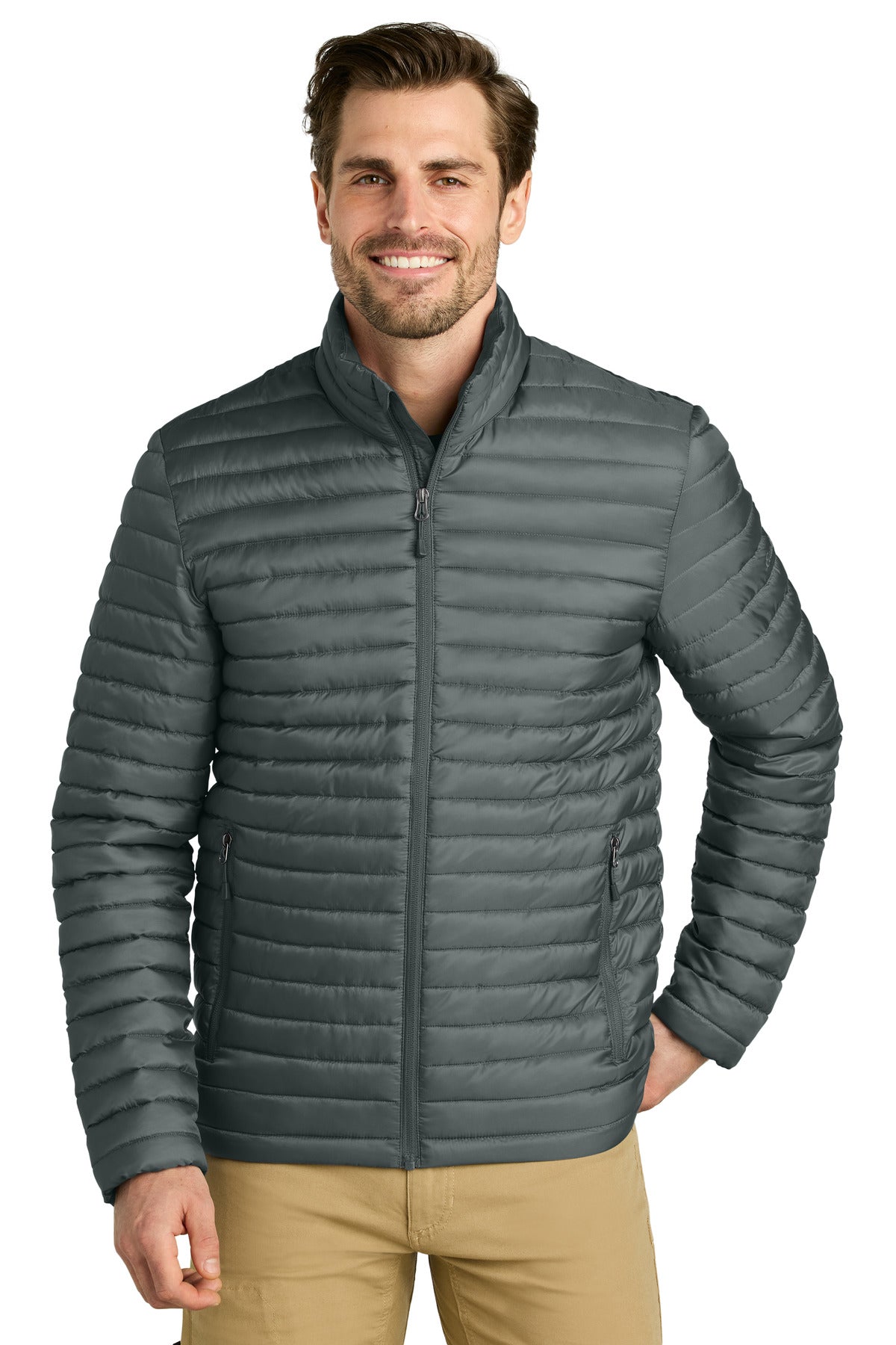 Eddie Bauer Packable Quilted Full-Zip - Metal Grey
