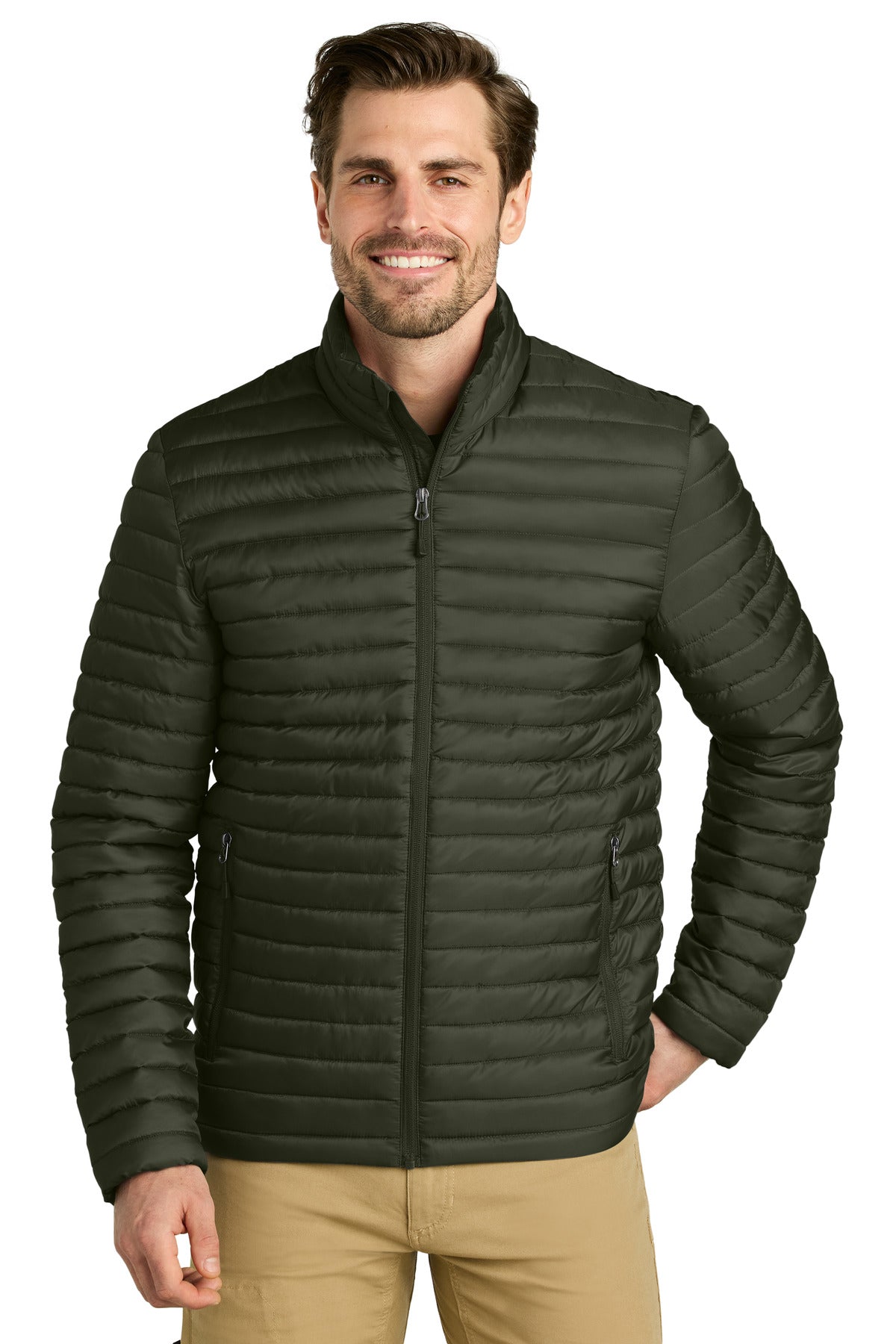 Eddie Bauer Packable Quilted Full-Zip - Olive Green