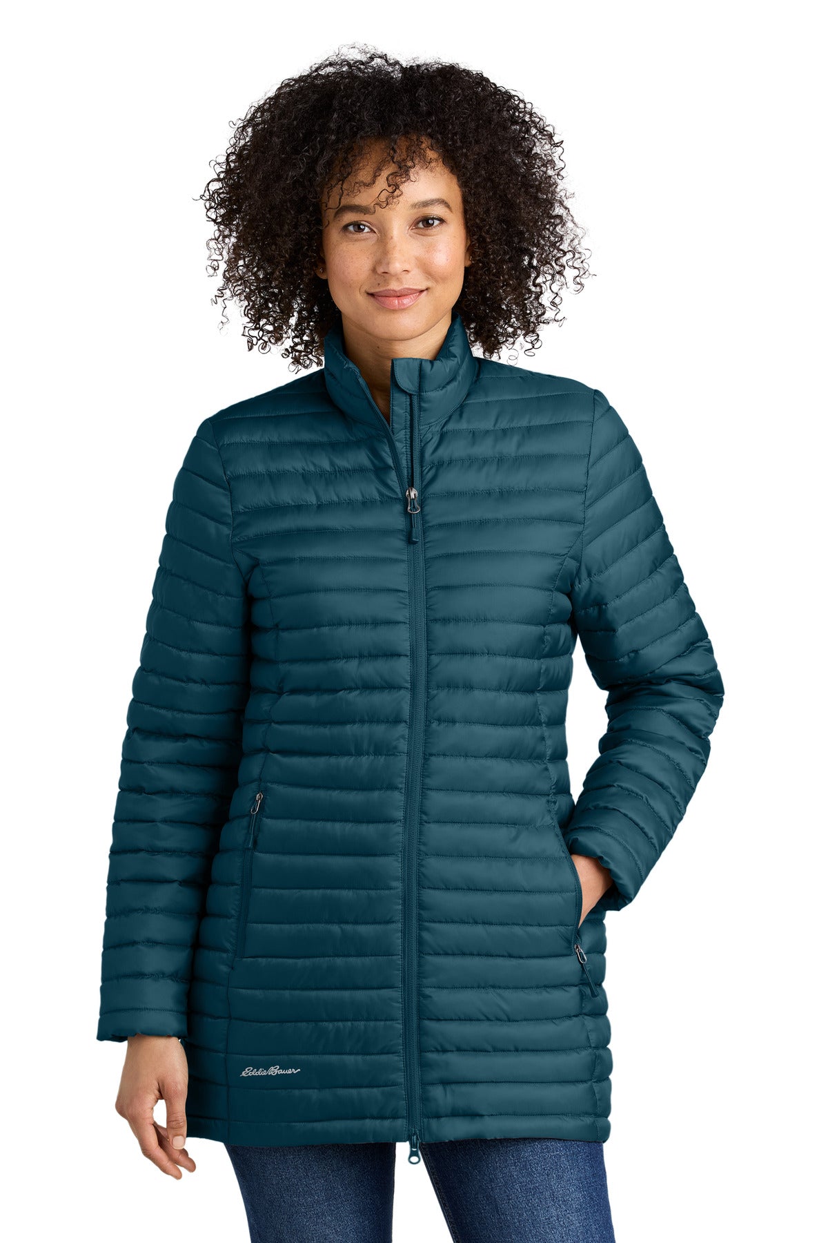 Eddie Bauer Women's Packable Quilted Full-Zip - Adriatic Blue