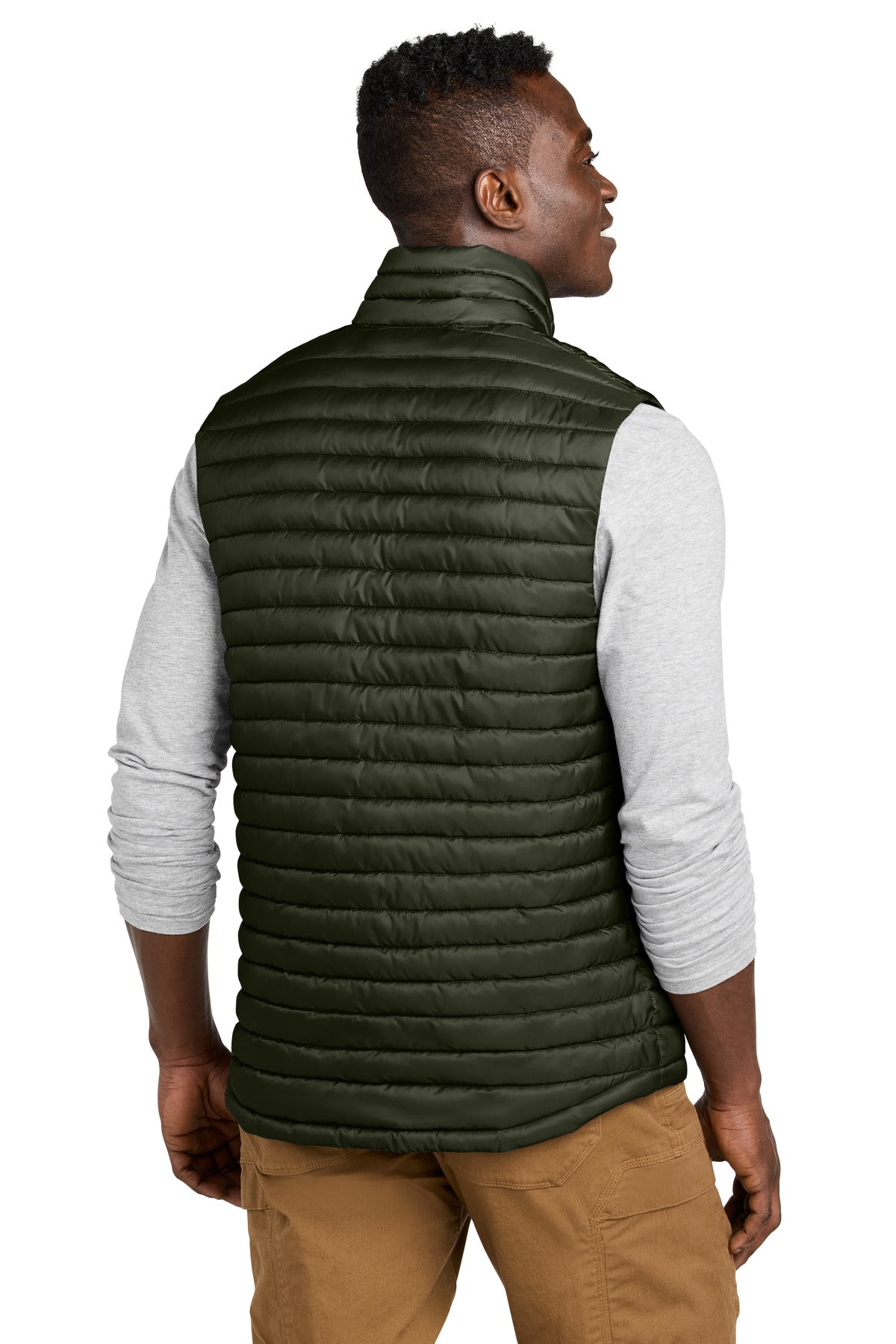 Eddie Bauer Packable Quilted Vest - Olive Green