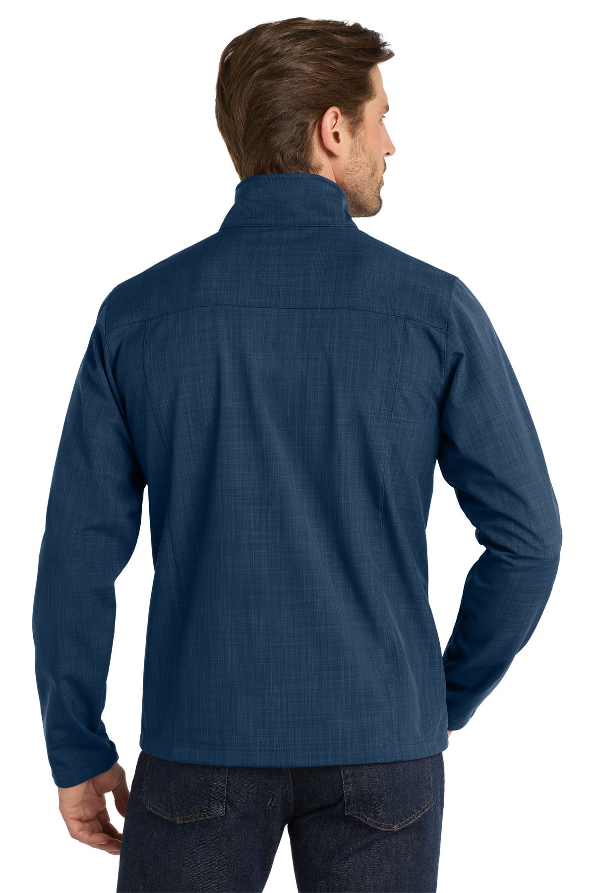 Eddie Bauer Shaded Crosshatch Soft Shell Jacket - Blue
