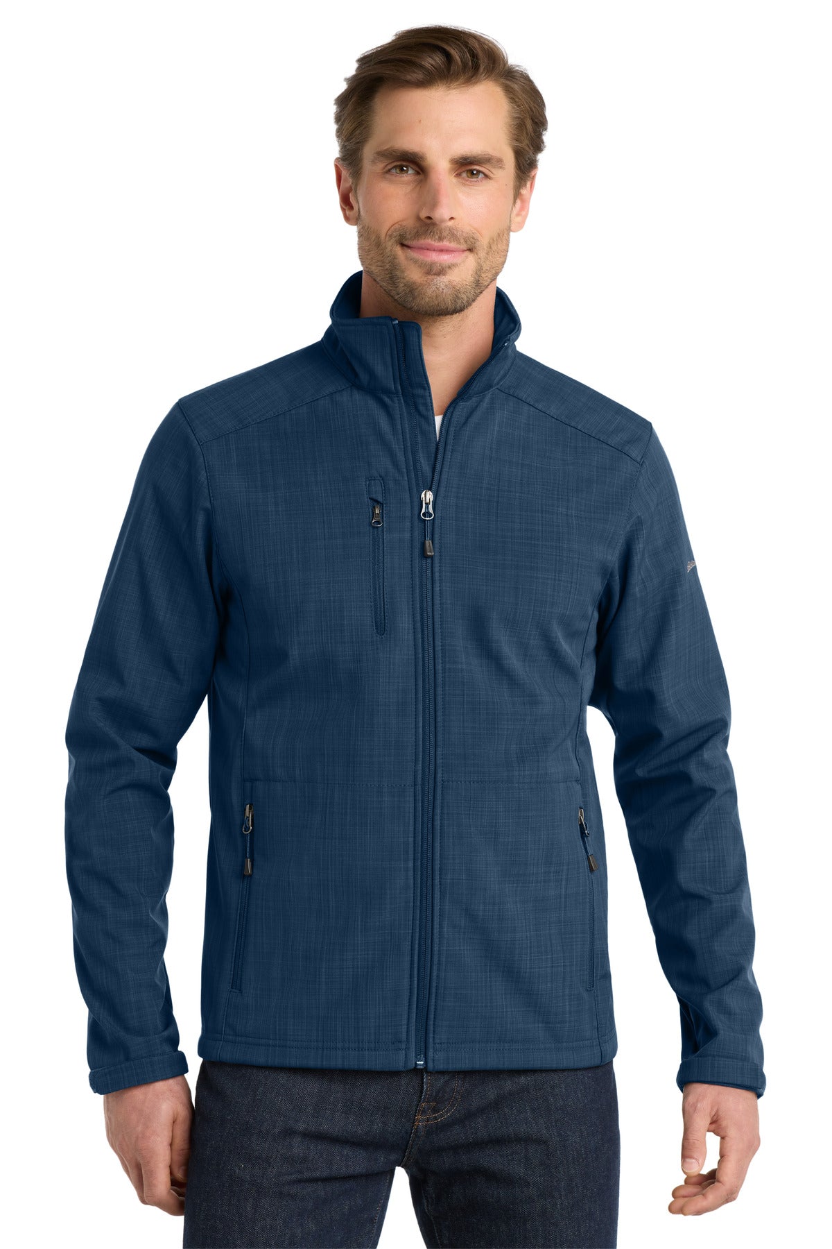 Eddie Bauer Shaded Crosshatch Soft Shell Jacket - Blue