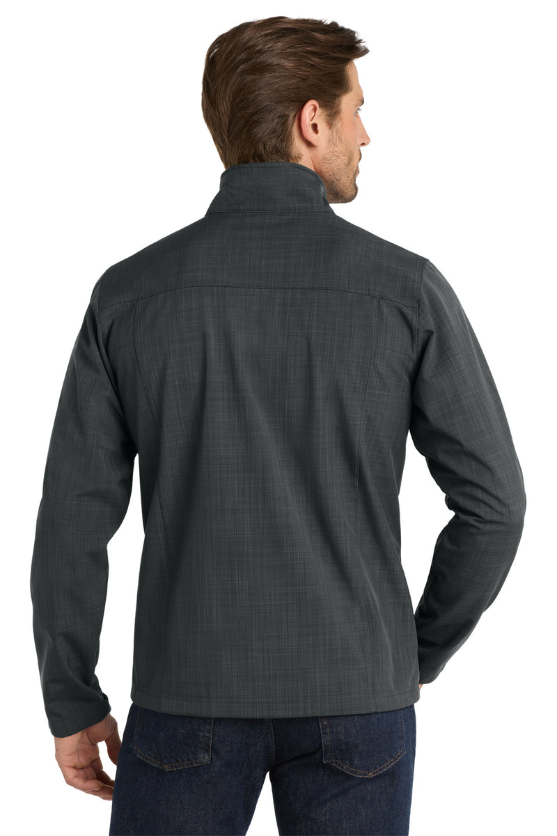 Eddie Bauer Shaded Crosshatch Soft Shell Jacket - Grey