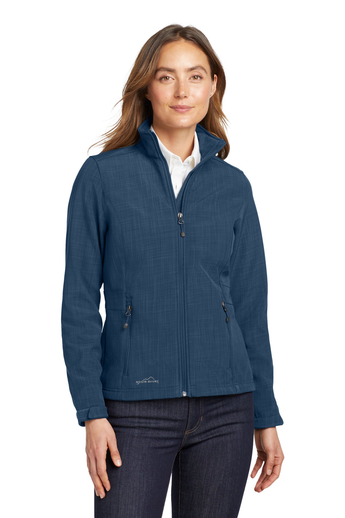 Eddie Bauer Women's Shaded Crosshatch Soft Shell Jacket - Blue