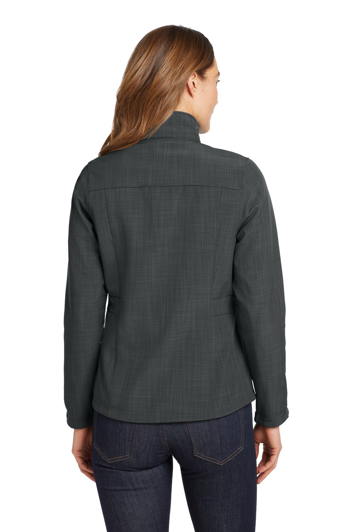 Eddie Bauer Women's Shaded Crosshatch Soft Shell Jacket - Grey