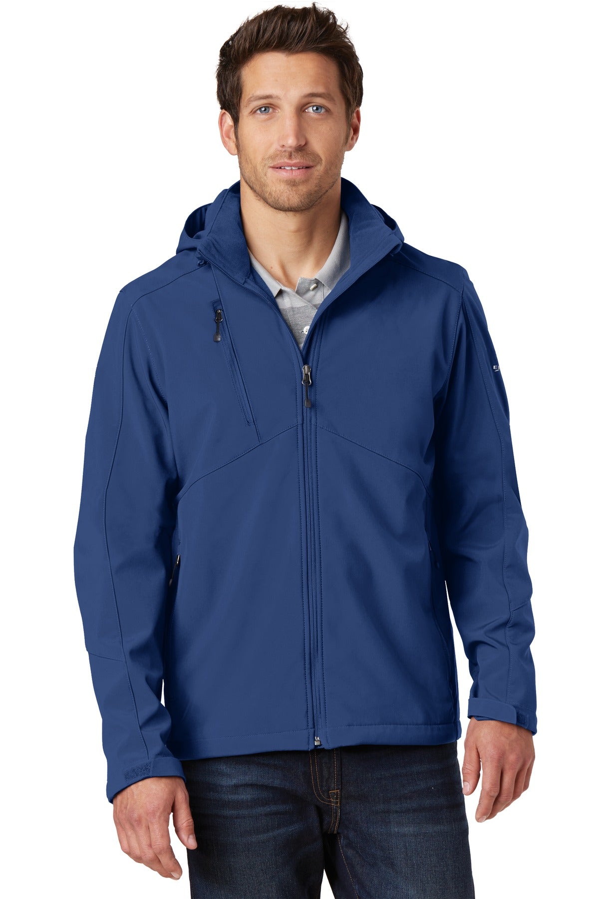 Eddie Bauer Hooded Soft Shell Parka - Admiral Blue