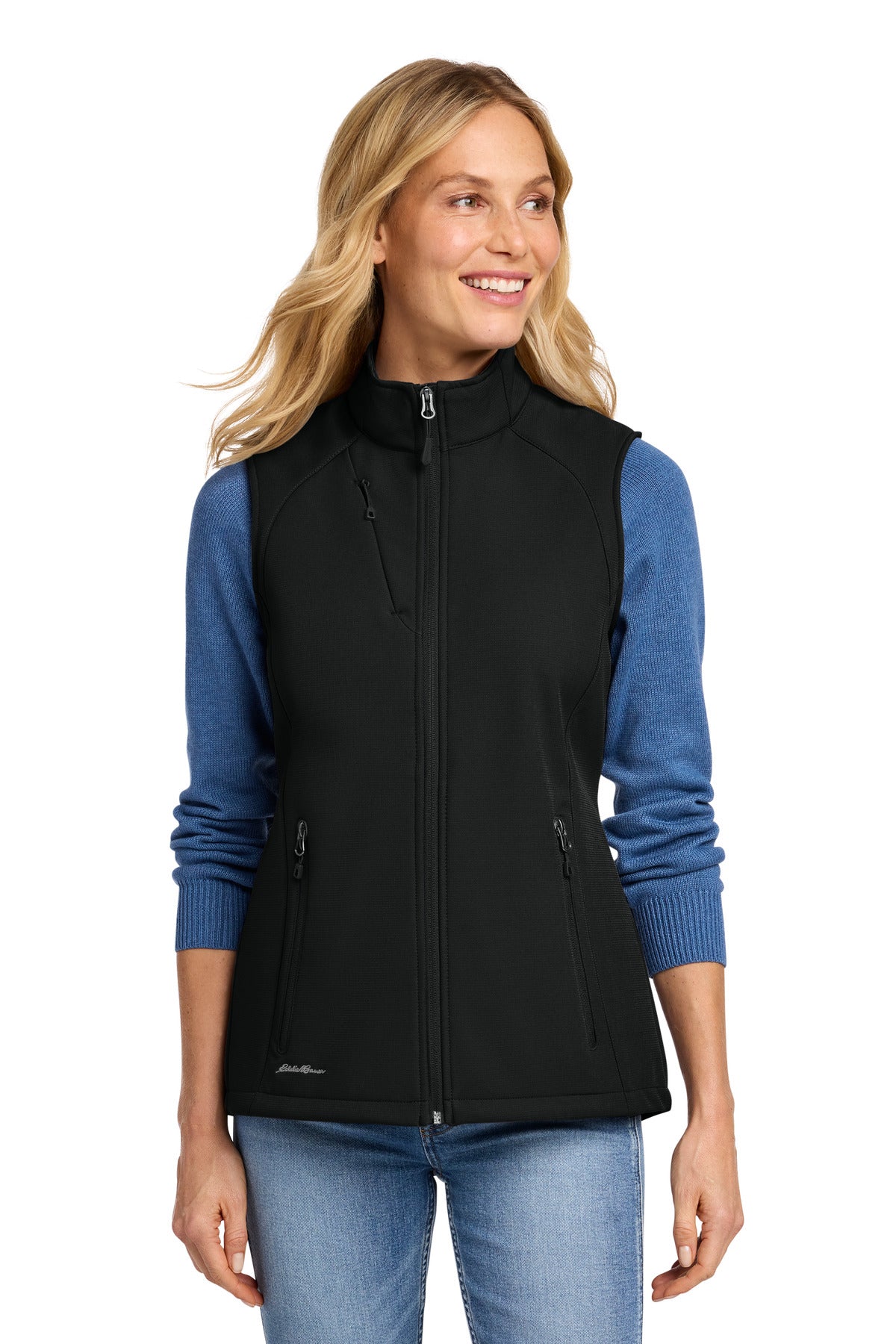 Eddie Bauer Women's Stretch Soft Shell Vest - Deep Black