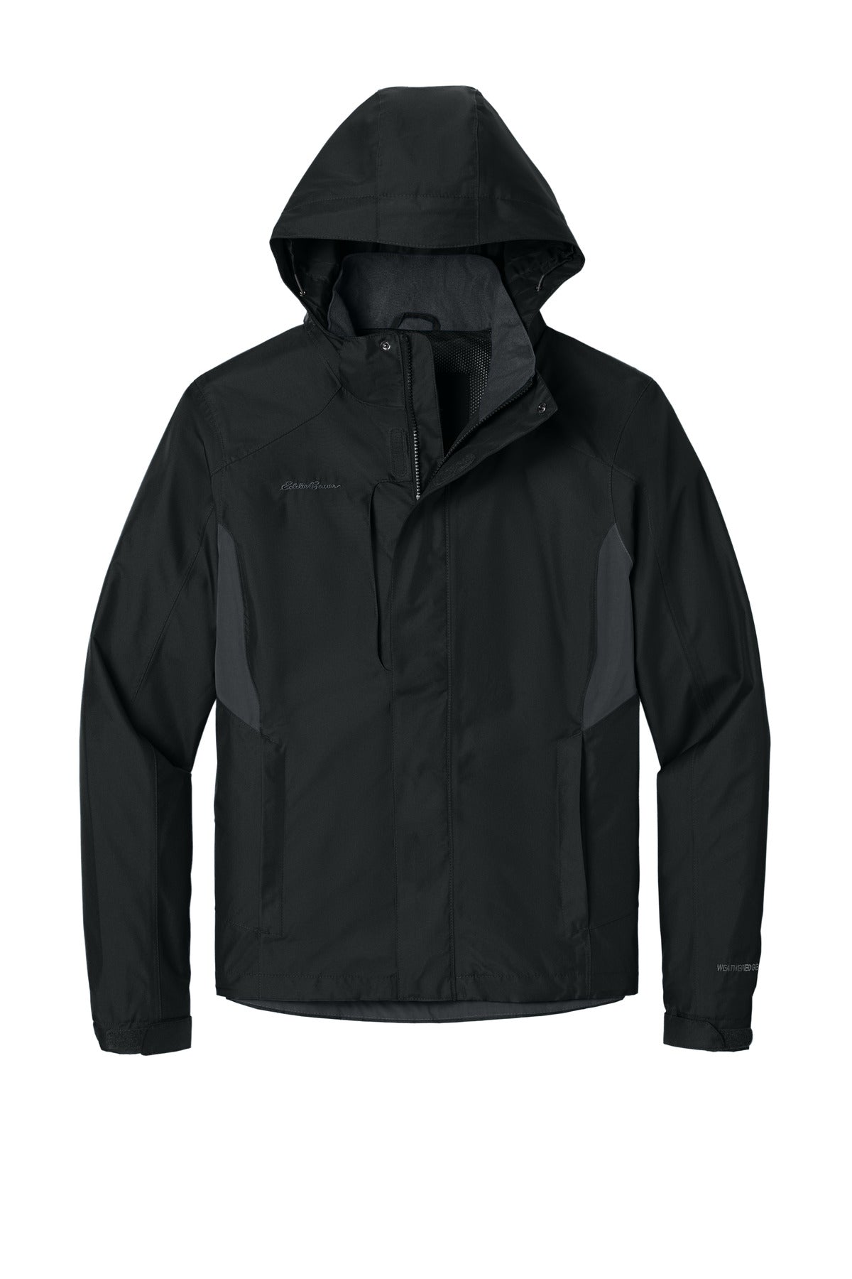 Eddie Bauer Rain Jacket - Black/ Steel Grey