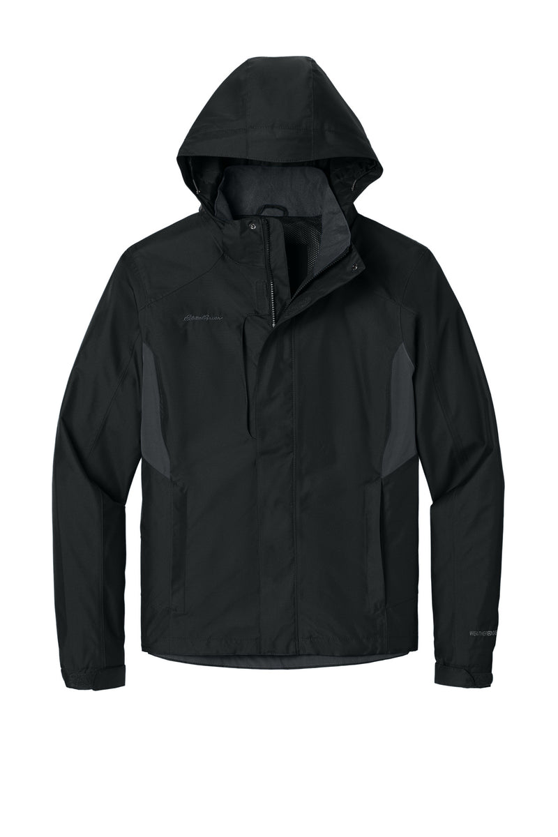 Eddie Bauer Rain Jacket - Black/ Steel Grey