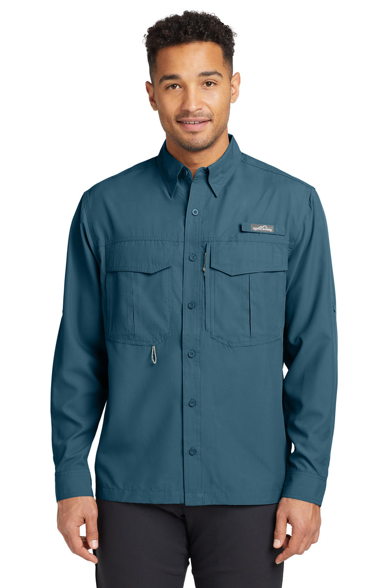 Eddie Bauer - Long Sleeve Performance Fishing Shirt - Gulf Teal
