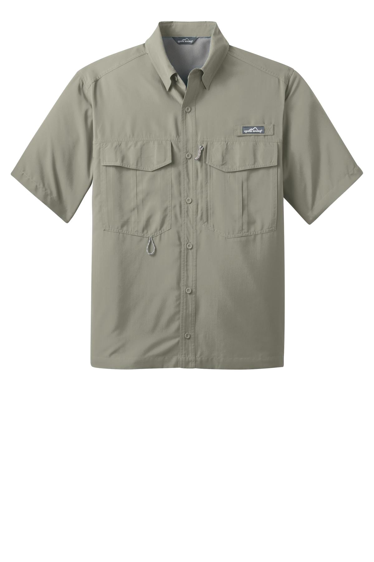 Eddie Bauer Short Sleeve Performance Fishing Shirt - Driftwood