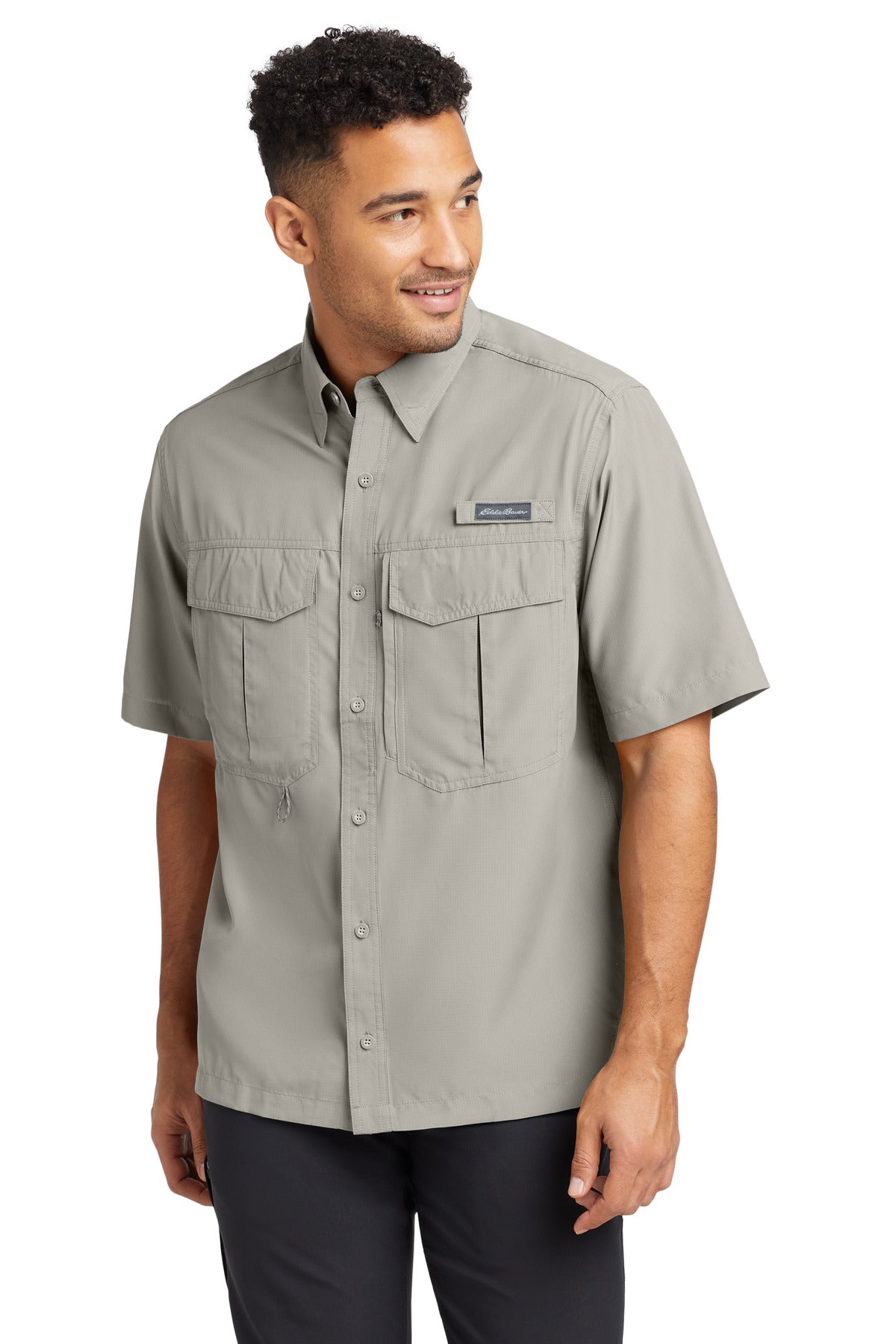 Eddie Bauer Short Sleeve Performance Fishing Shirt - Driftwood