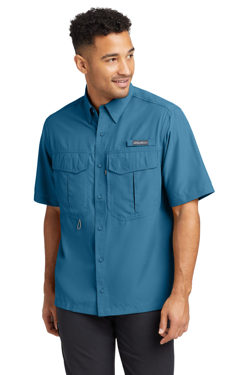 Eddie Bauer Short Sleeve Performance Fishing Shirt - Gulf Teal