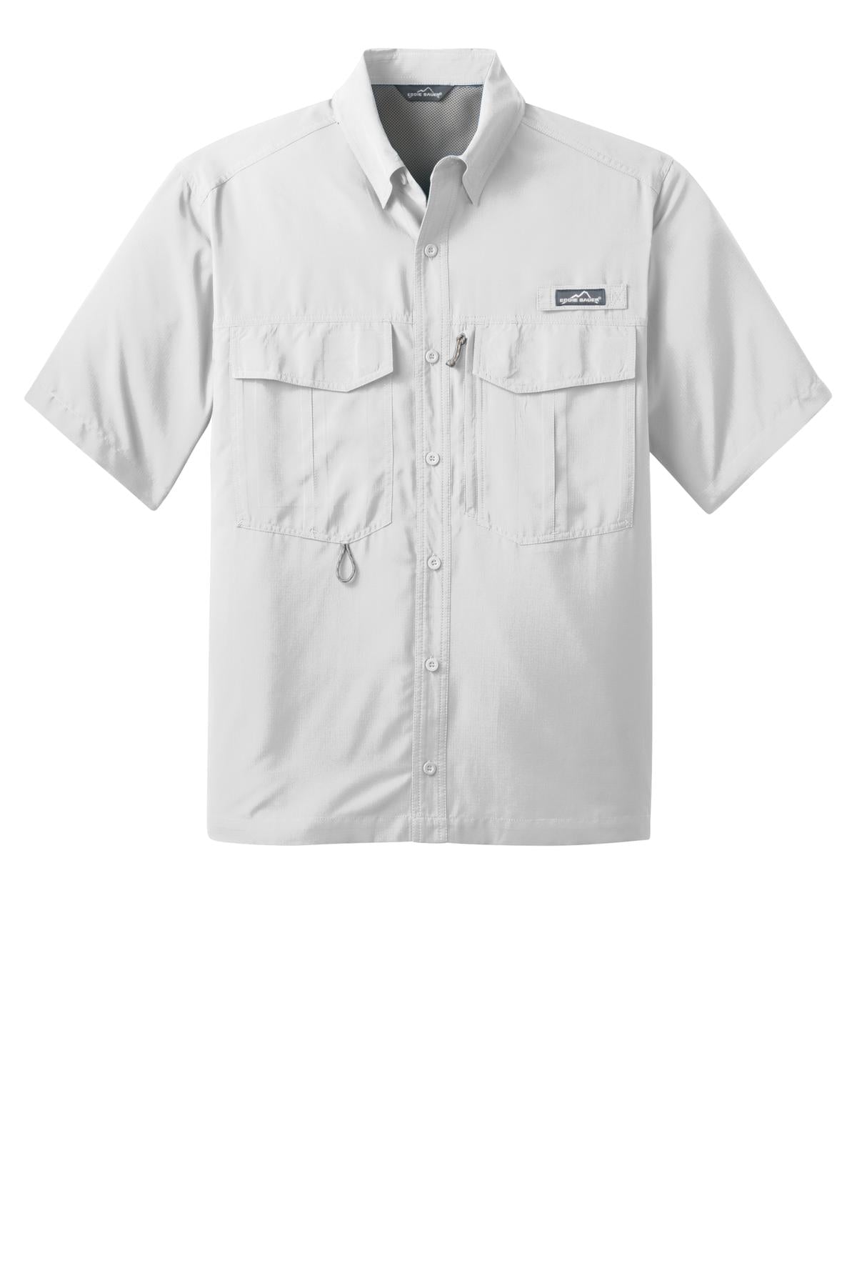 Eddie Bauer Short Sleeve Performance Fishing Shirt - White