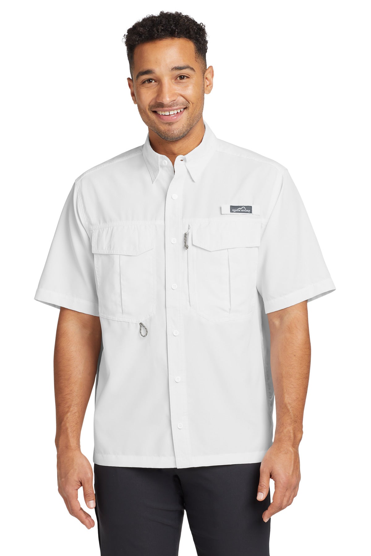 Eddie Bauer Short Sleeve Performance Fishing Shirt - White
