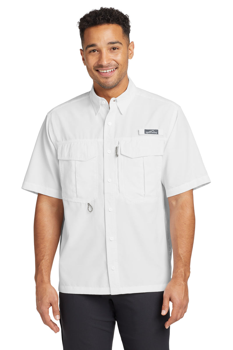 Eddie Bauer Short Sleeve Performance Fishing Shirt - White